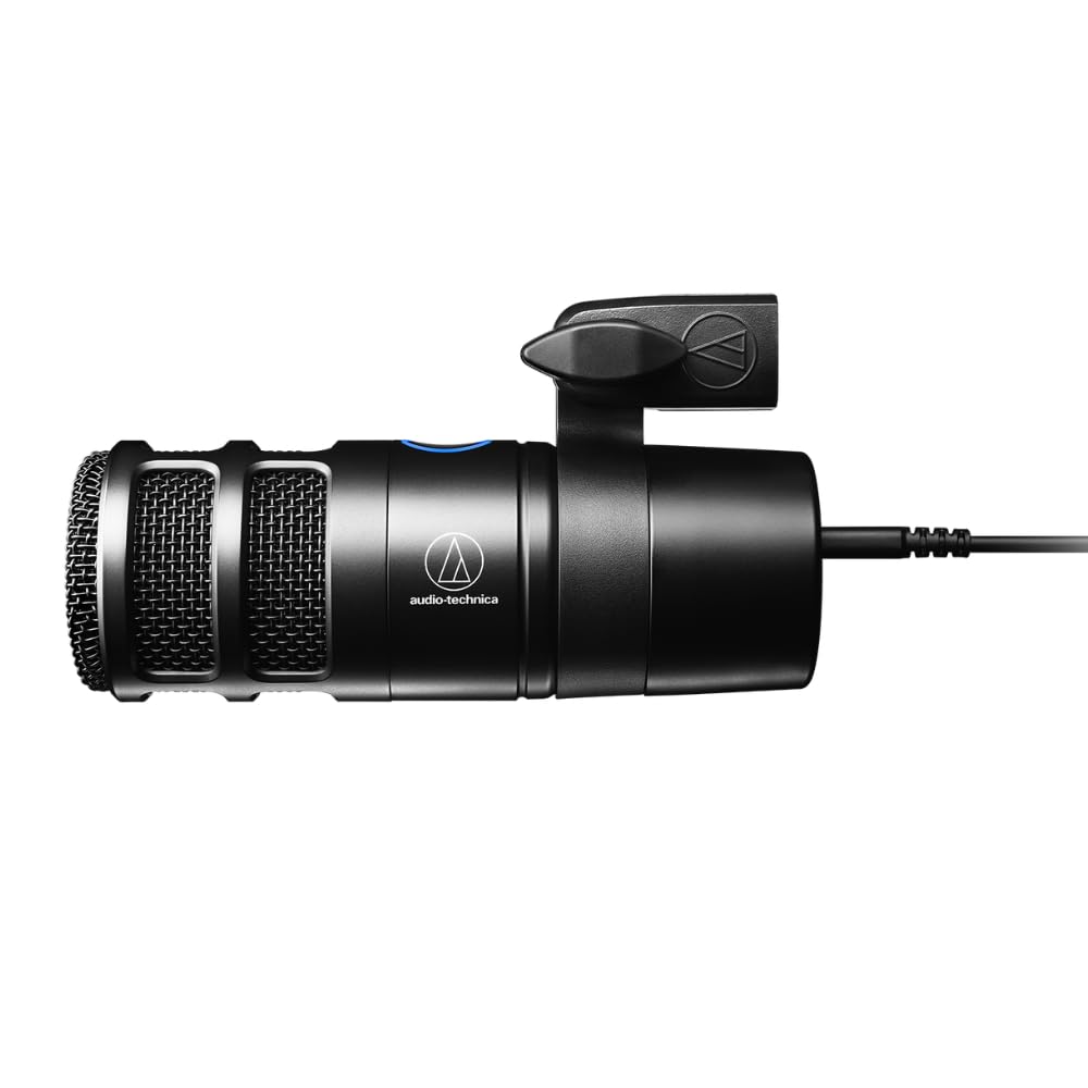 Liquid Audio Audio Technica AT2040 Black Hypercardioid Dynamic Podcast Microphone Bundle w/POP Filter Polishing Cloth