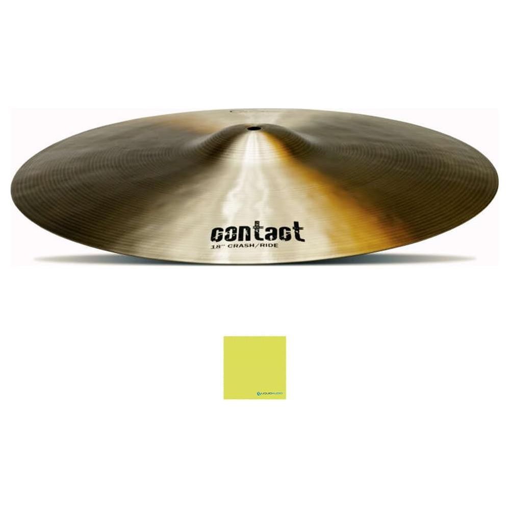 Dream Cymbals and Gongs C-CRRI18 Contact Crash/Ride 18" Cymbal Bundle w/Liquid Audio Polishing Cloth