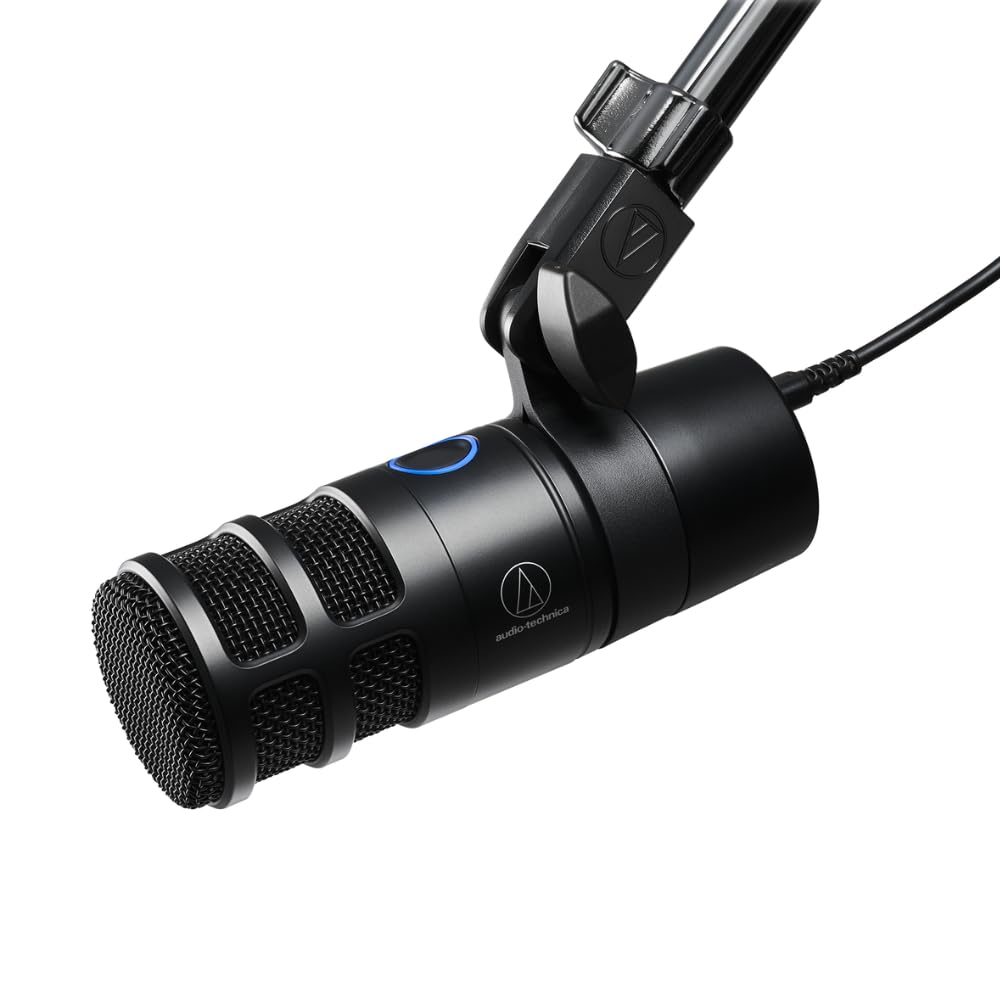 Liquid Audio Audio Technica AT2040 Black Hypercardioid Dynamic Podcast Microphone Bundle w/POP Filter Polishing Cloth