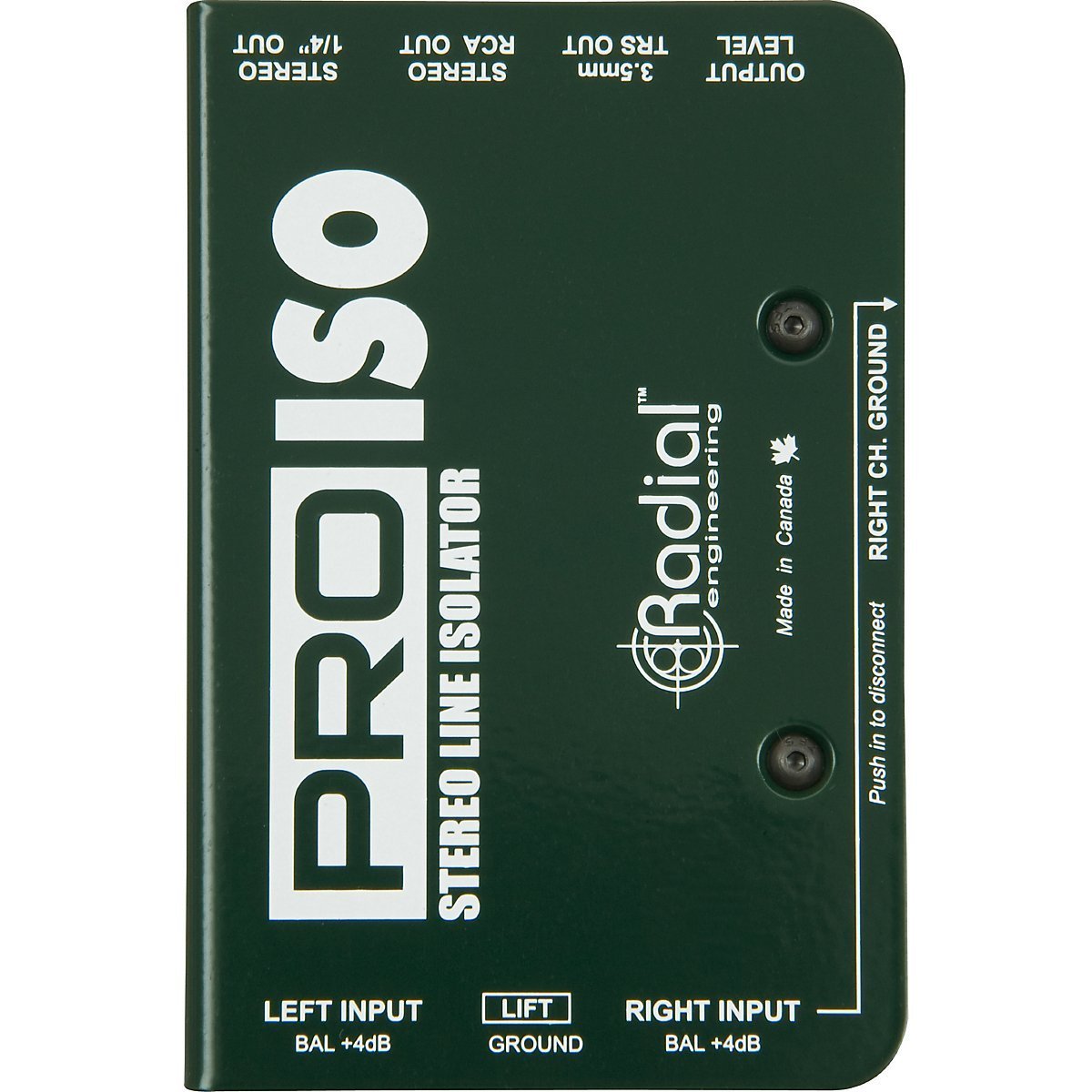 Radial Engineering Pro-ISO +4/-10 dB Stereo Line Isolator NEW