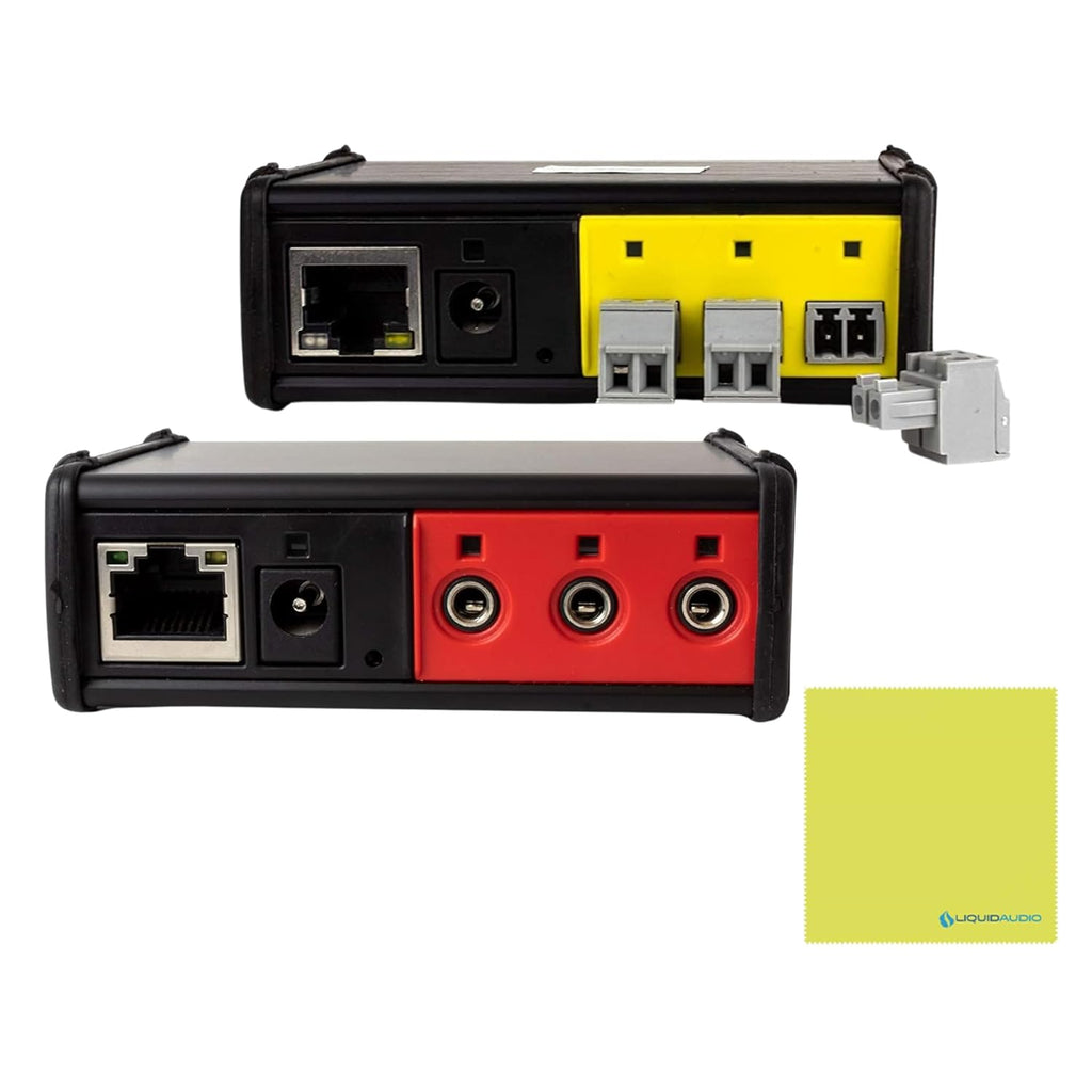 Global Caché iTach IP2CC-P Contact Closure & IP2IR IR TCP/IP Converters Bundle with PoE – Ethernet Control for Relay and Infrared Devices plus Polishing Cloth