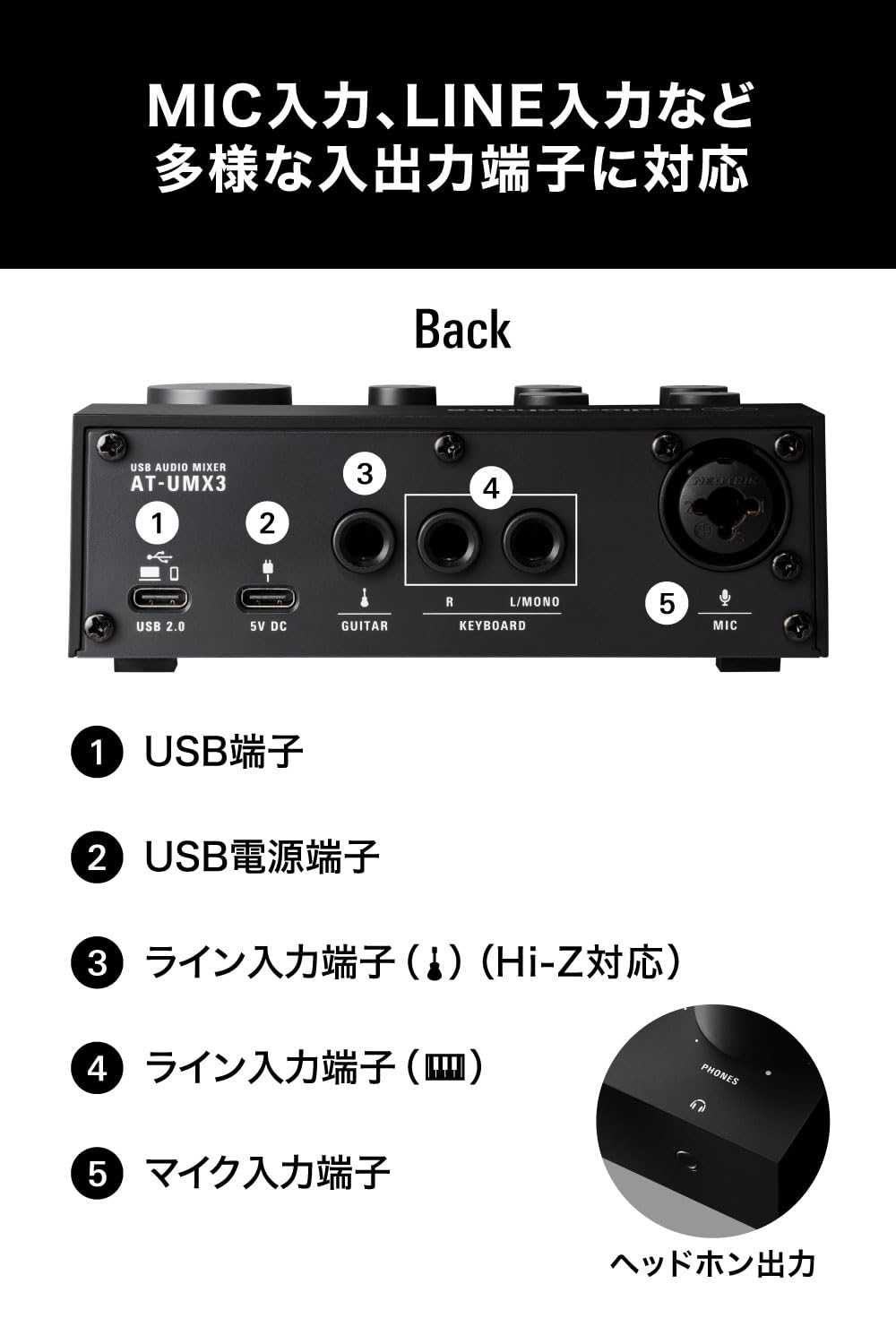 Audio-Technica AT-UMX3 Live Streaming USB Audio Mixer