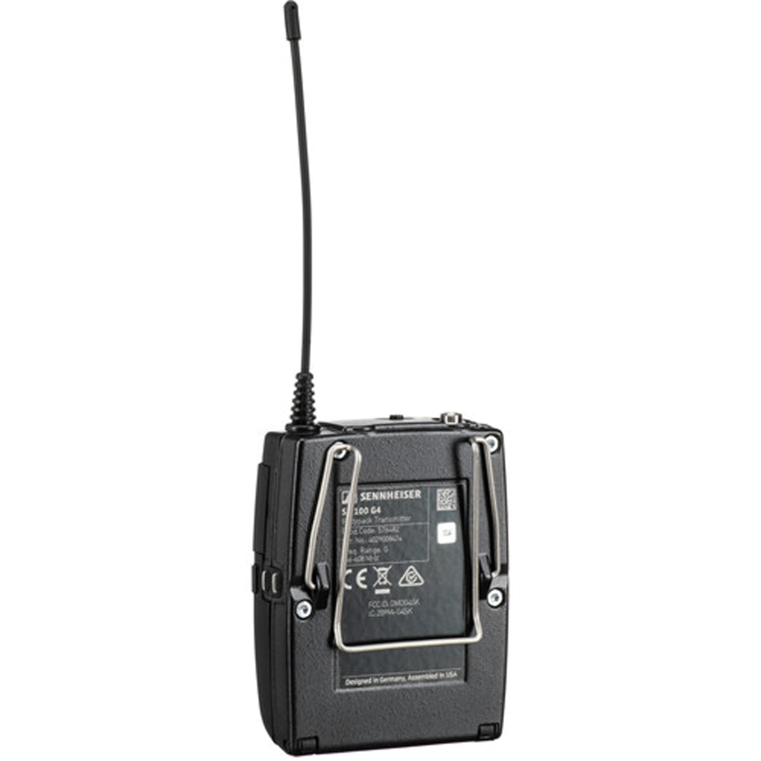Sennheiser SK 100 G4-A1 Wireless Bodypack Transmitter Bundle w/ 4-Pack Blucoil AA Batteries and Liquid Audio Polishing Cloth
