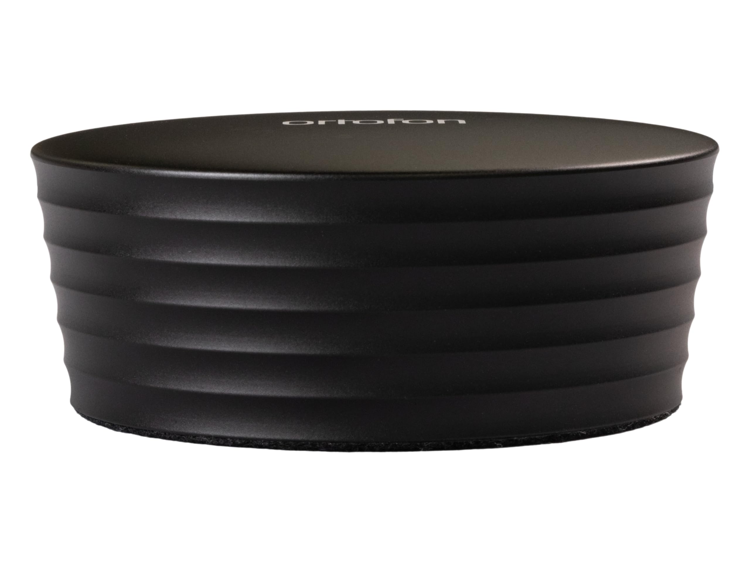Ortofon Heavy Record Stabilizer Weight with Protective Felt Pad - 350g Aluminum Weight for Vinyl Playback - Stylish Matte Finish and Textured Wavegrip
