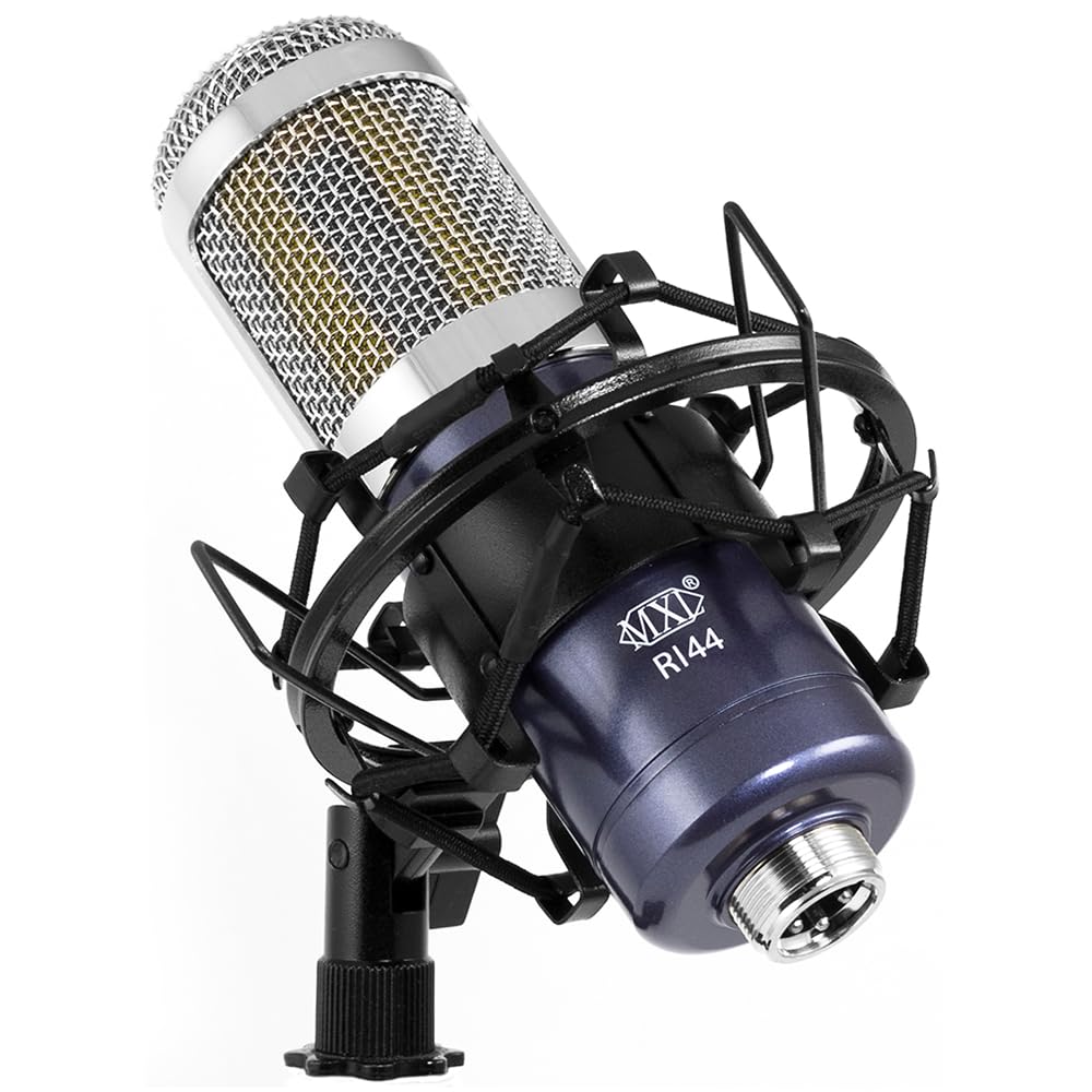 Liquid Audio MXL R144 Multi-Purpose Ribbon Microphone Bundle w/Pig Hog PHM10 8mm Mic Cable, Pop Filter Polishing Cloth