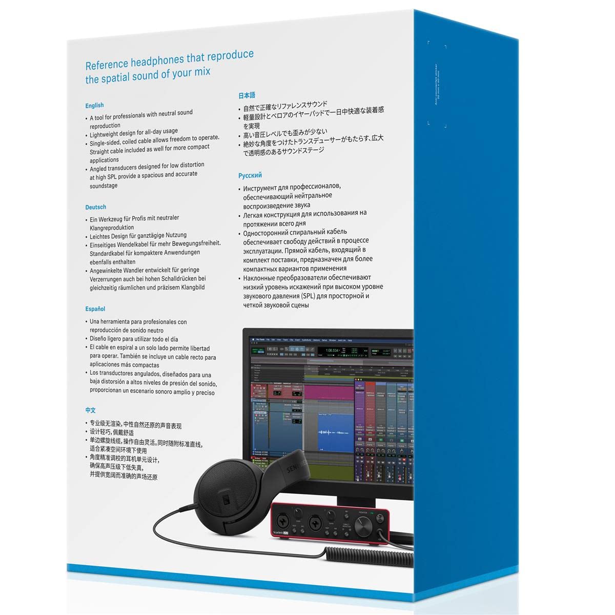 Sennheiser HD 400 PRO Open Back Dynamic Headphones for Studio, Mixing, Video, Audio Production, Twitch, High Definition Music Listening, Removable 1/8” Cable w ¼” Adaptor