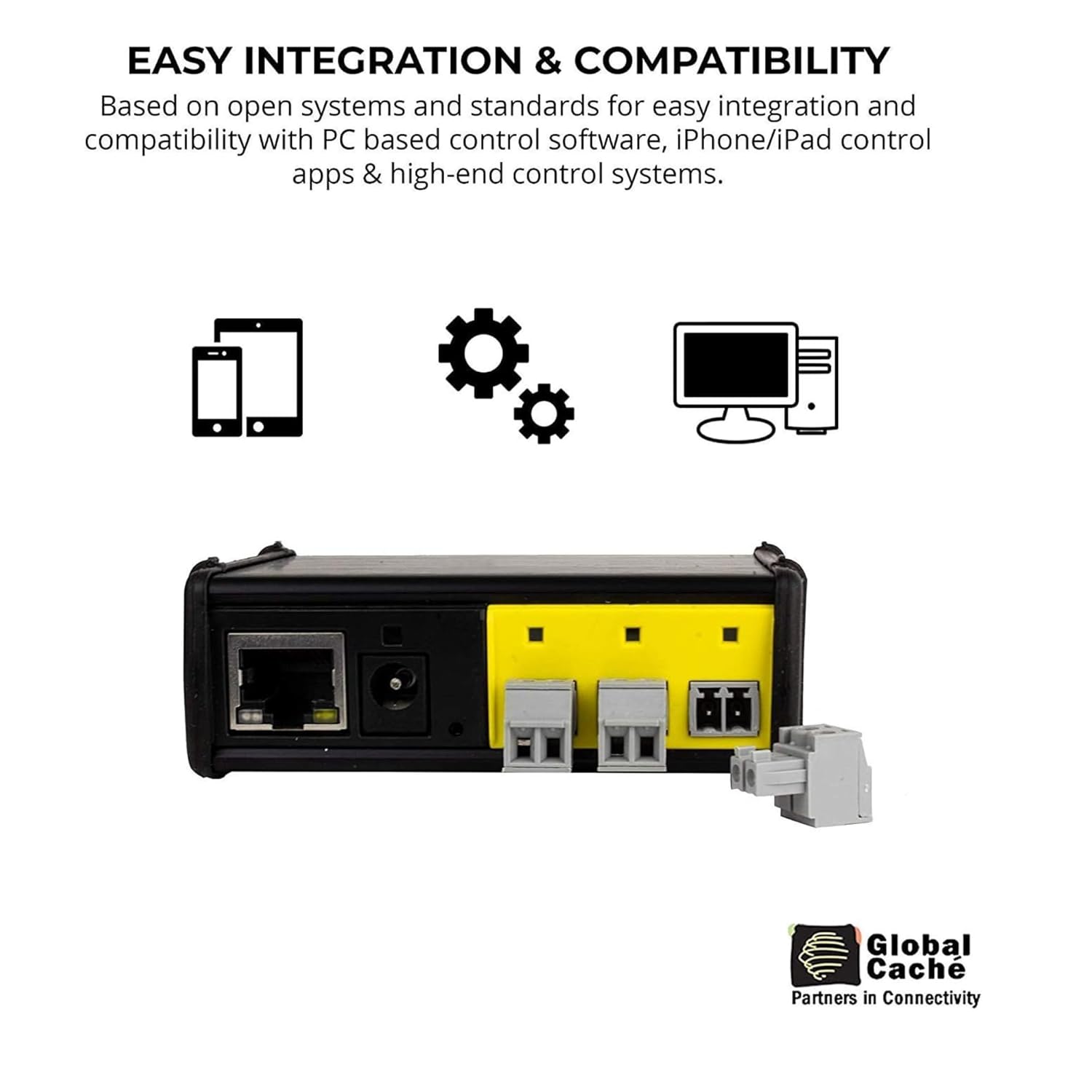 Global Caché iTach IP2CC-P Contact Closure & IP2IR IR TCP/IP Converters Bundle with PoE – Ethernet Control for Relay and Infrared Devices plus Polishing Cloth
