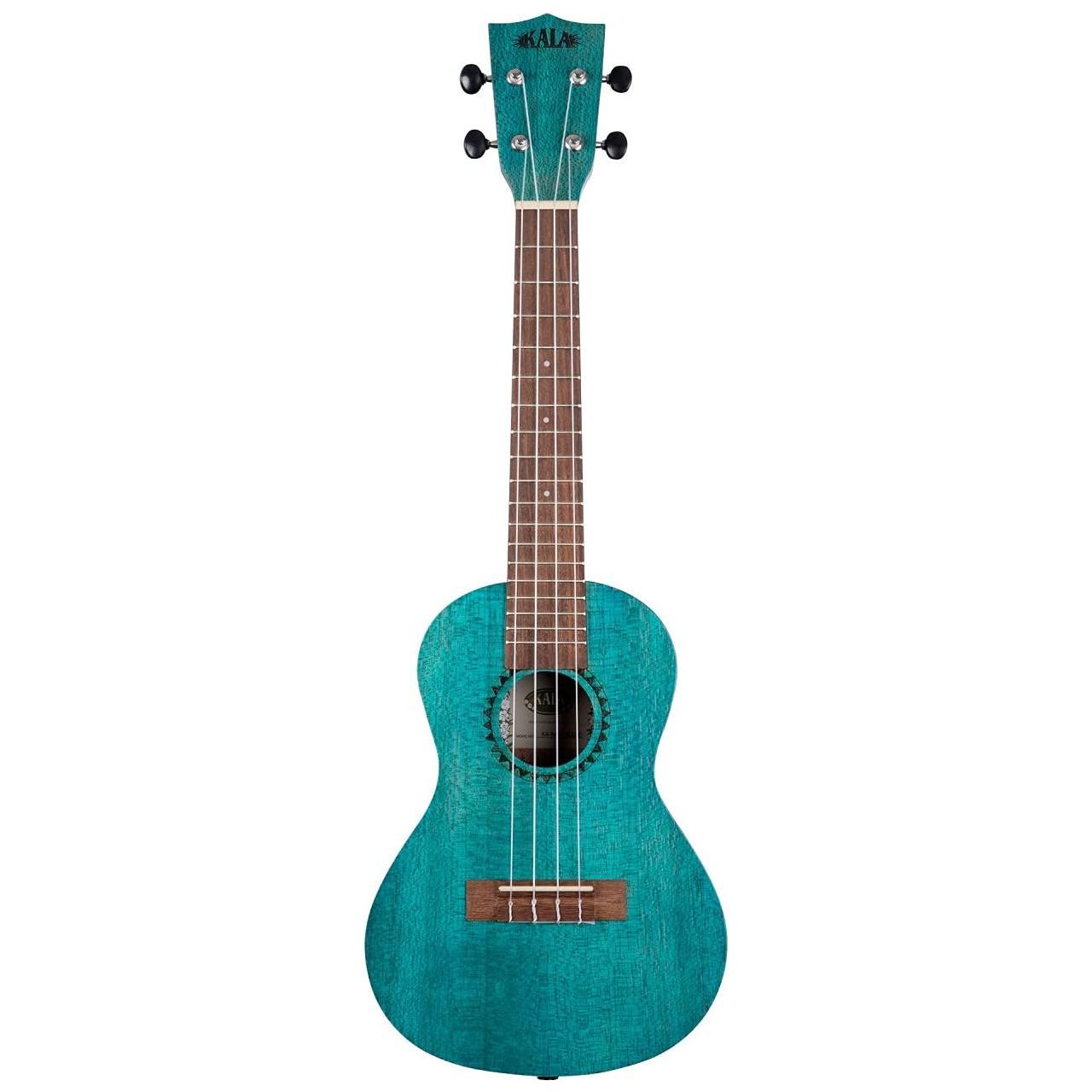 Kala Brand Music Co. Watercolor Meranti Collection, 4-String Ukulele, Right, Blue, Concert (KA-MRT-BLU-C)