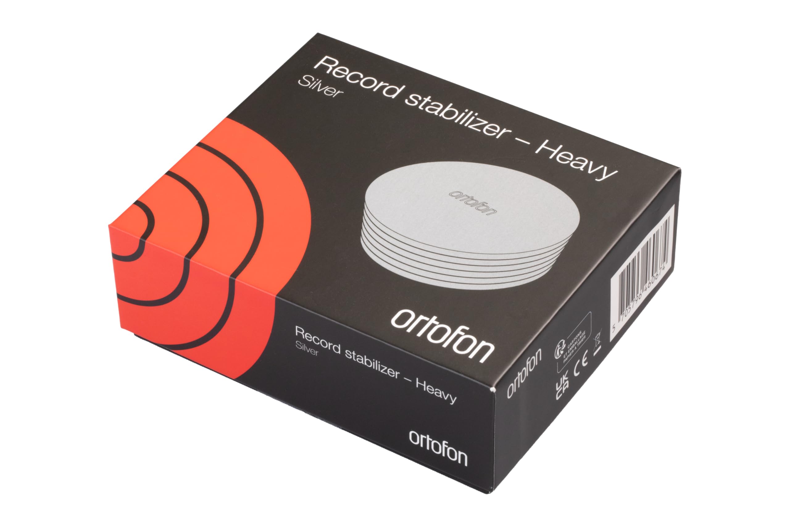 Ortofon Heavy Record Stabilizer Weight with Protective Felt Pad - 350g Aluminum Weight for Vinyl Playback - Stylish Matte Finish and Textured Wavegrip