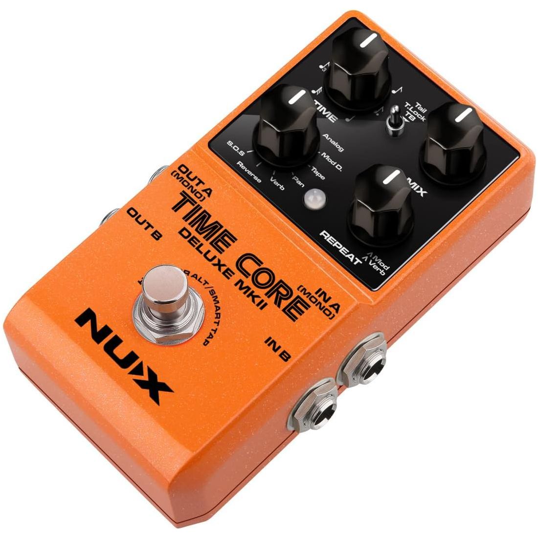 NUX Time Core Deluxe MKII Delay Effect Pedal, 7 Types Delay, 40 Seconds Stereo Phrase Looper