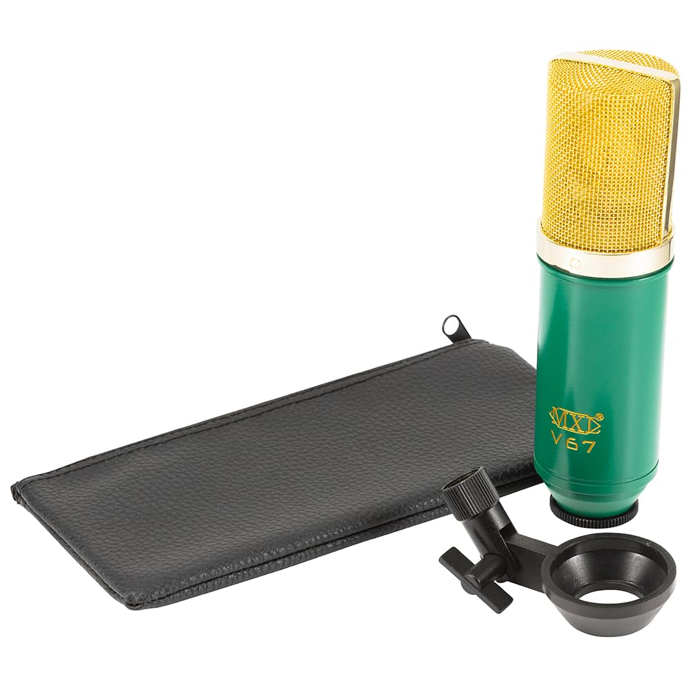 Liquid Audio - MXL V67G Large-Diaphragm Condenser Microphone Bundle w/Pig Hog PHM10 8mm Mic Cable, Pop Filter Polishing Cloth