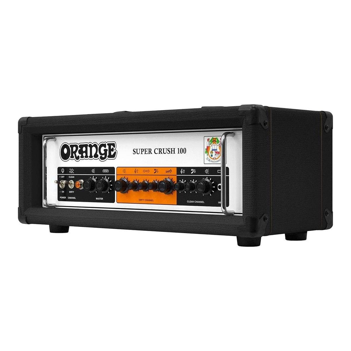 Orange Super Crush 100-100-watt Solid-state Head, Black