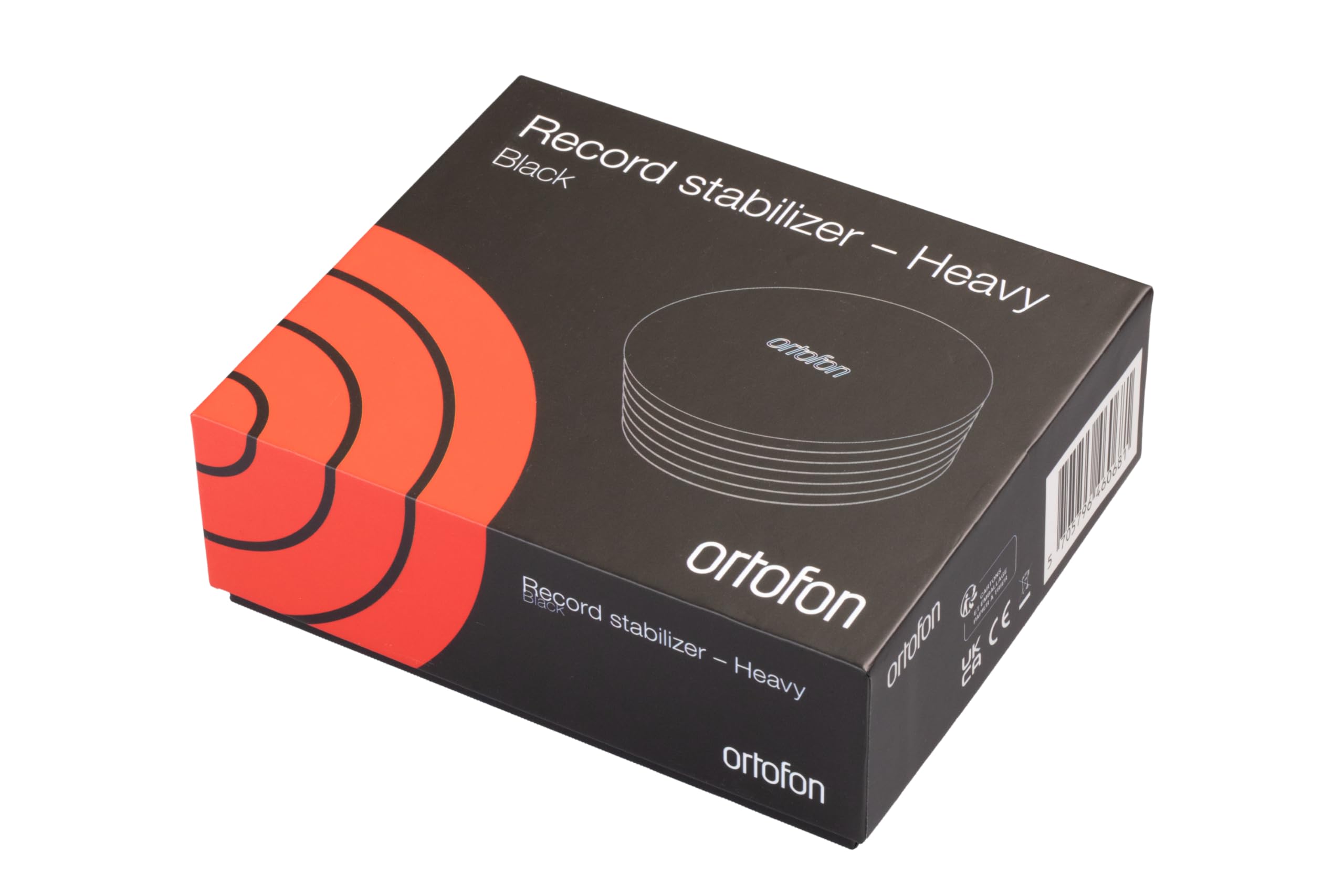 Ortofon Heavy Record Stabilizer Weight with Protective Felt Pad - 350g Aluminum Weight for Vinyl Playback - Stylish Matte Finish and Textured Wavegrip