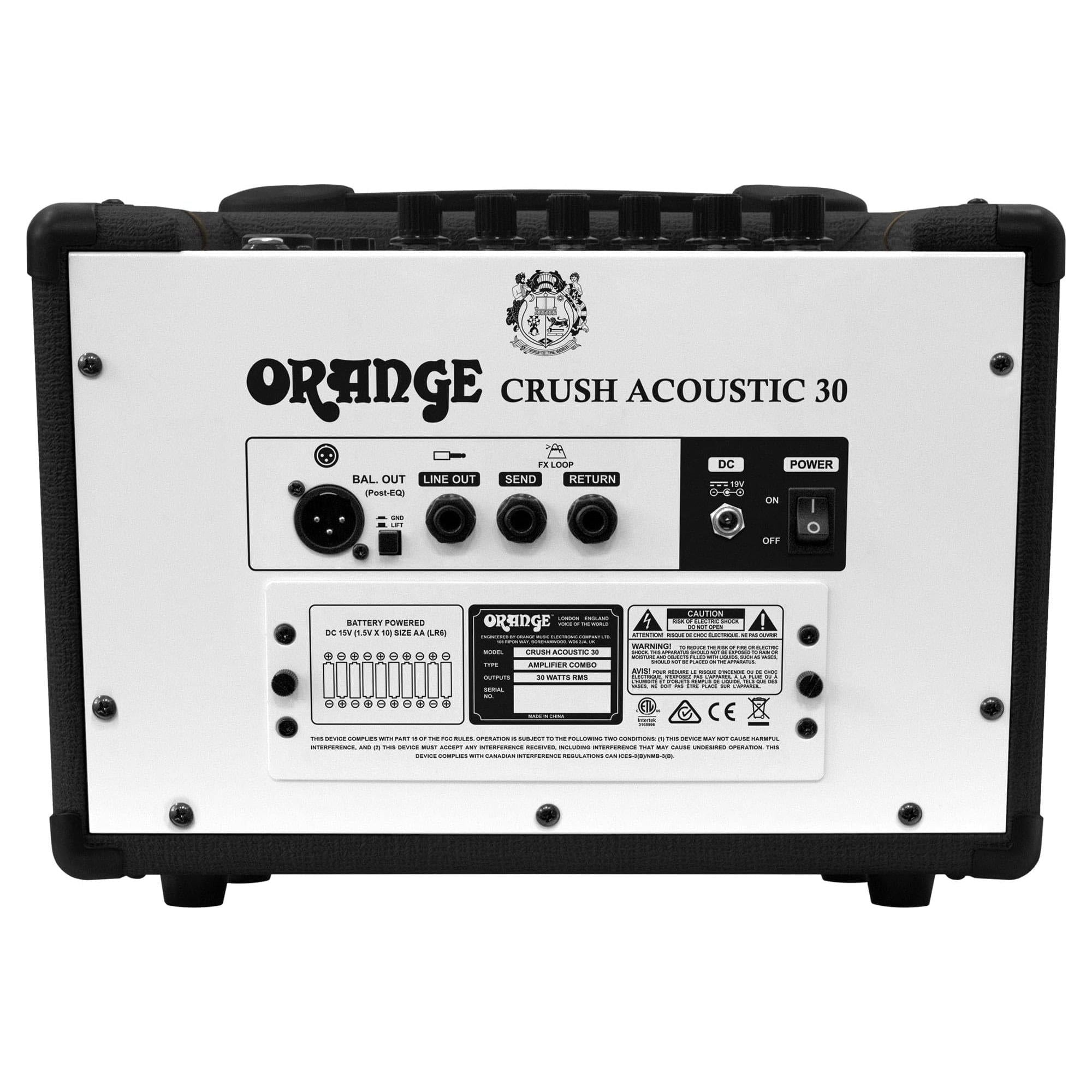 Orange Crush Acoustic 30 1x8 Acoustic Combo Amp Black