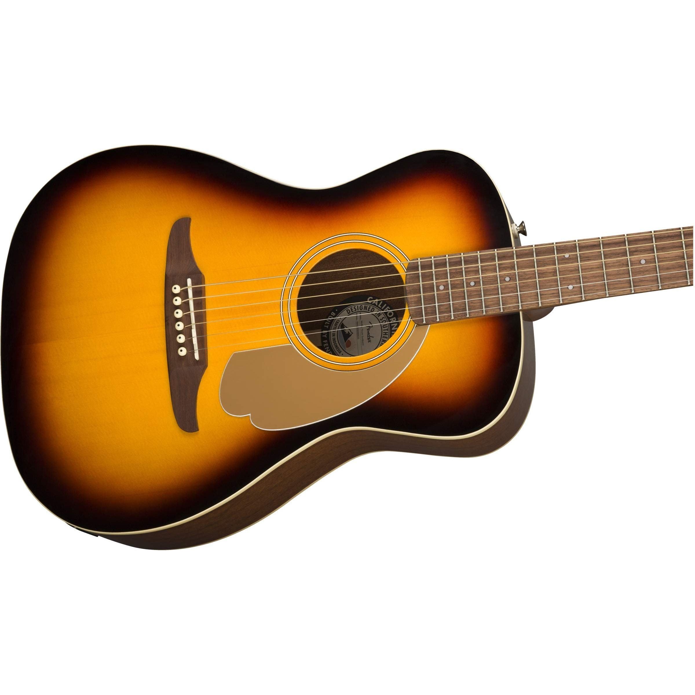 Fender Malibu Player Acoustic Guitar, with 2-Year Warranty, Sunburst, Walnut Fingerboard