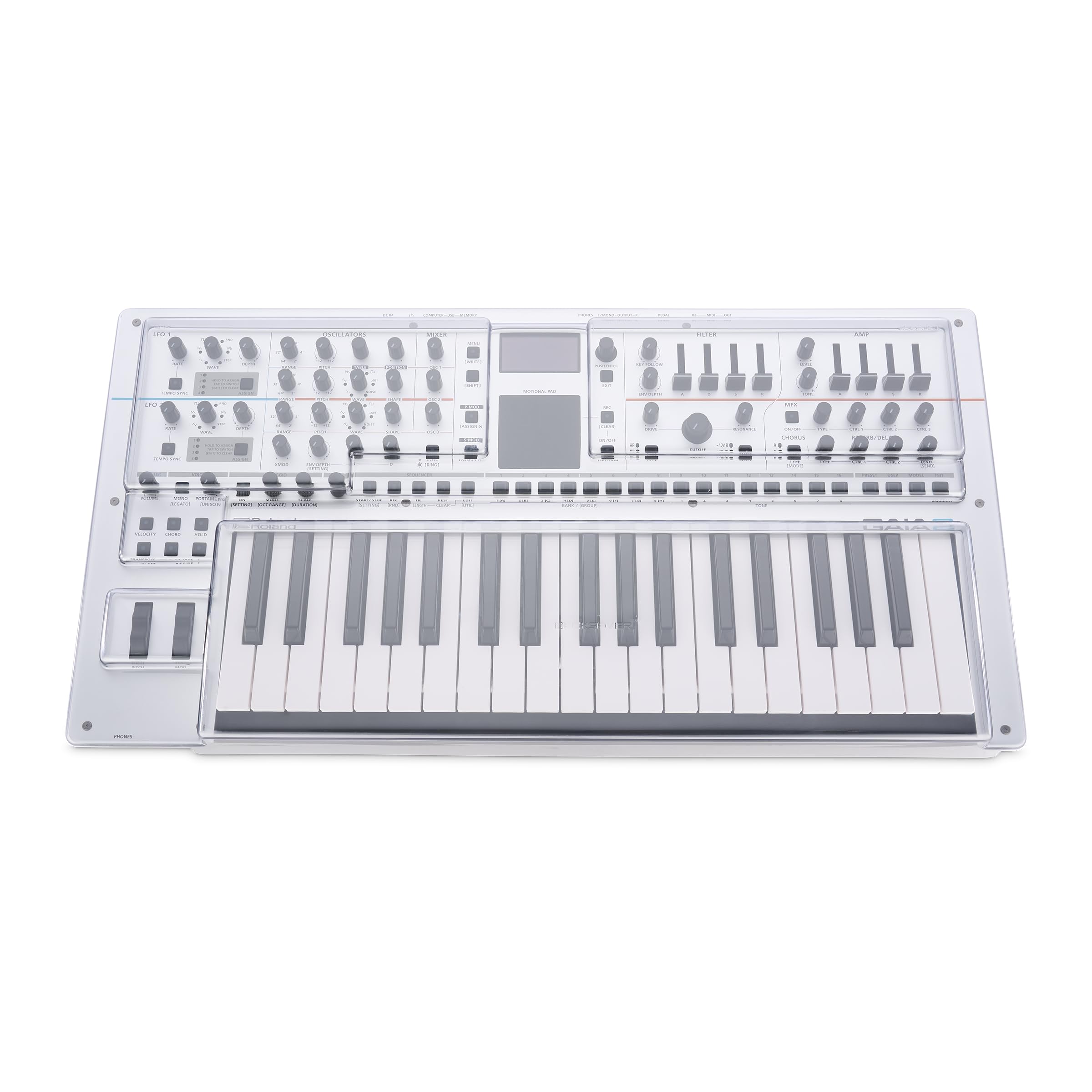 Decksaver Super Strong Polycarbonate Custom Fit Cover Compatible with Roland GAIA 2, Dust Cover for Travel and Everyday Protection