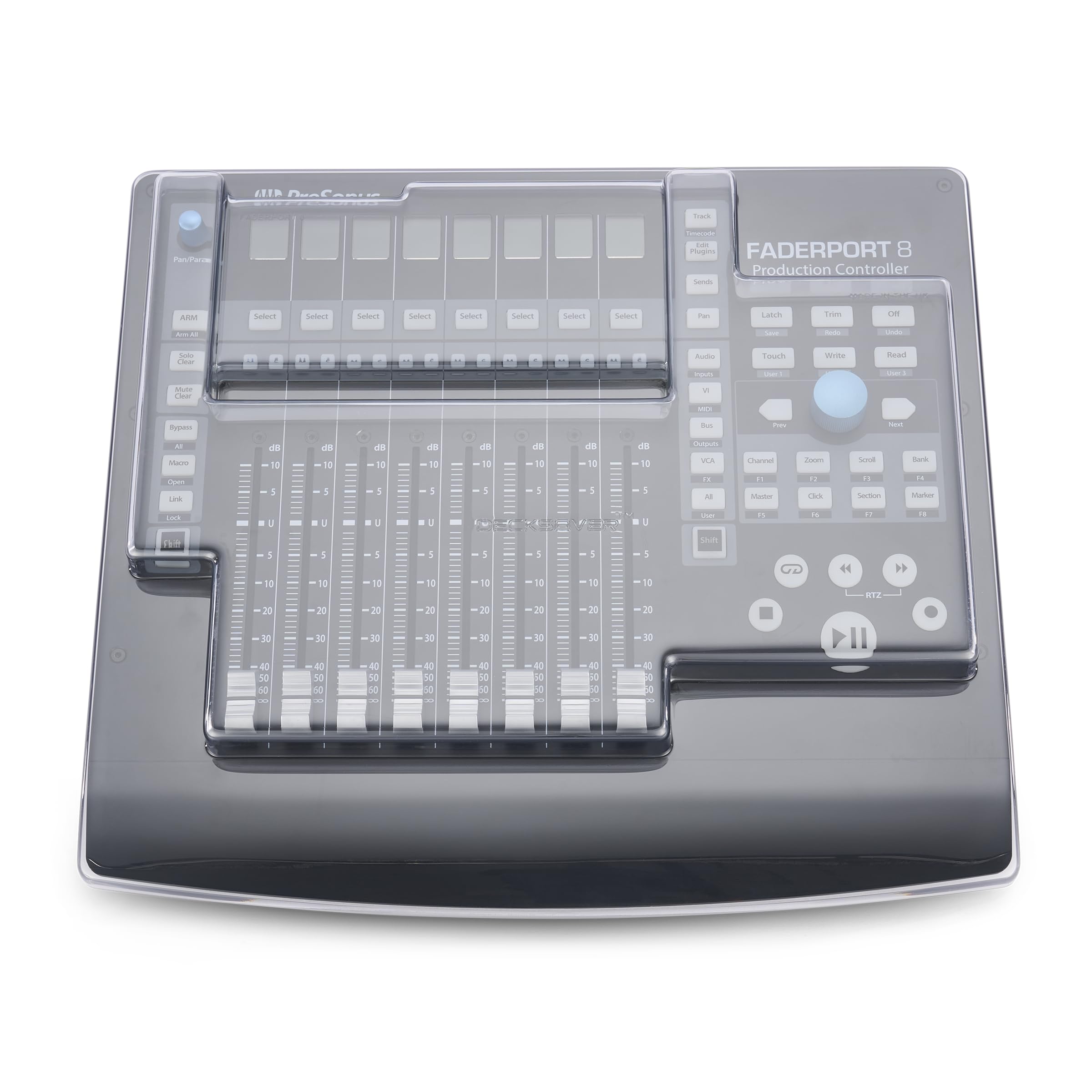 Decksaver Super Strong Polycarbonate Custom Fit Cover Compatible with Presonus FaderPort 8, Dust Cover for Travel and Everyday Protection
