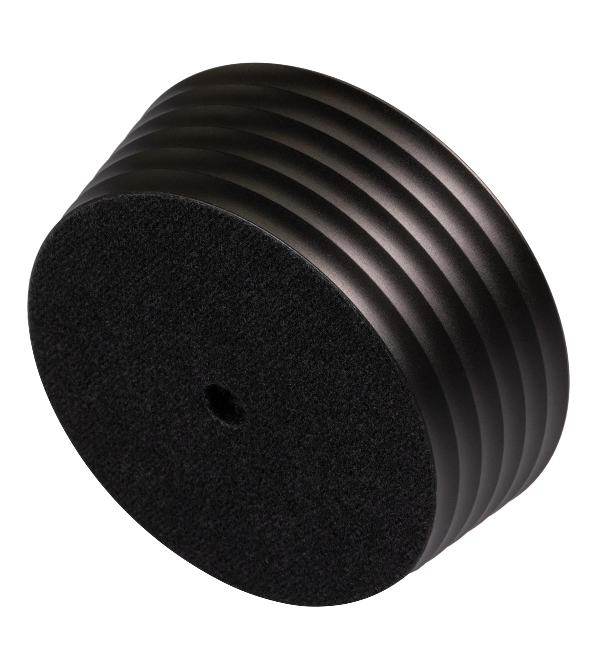 Ortofon Heavy Record Stabilizer Weight with Protective Felt Pad - 350g Aluminum Weight for Vinyl Playback - Stylish Matte Finish and Textured Wavegrip