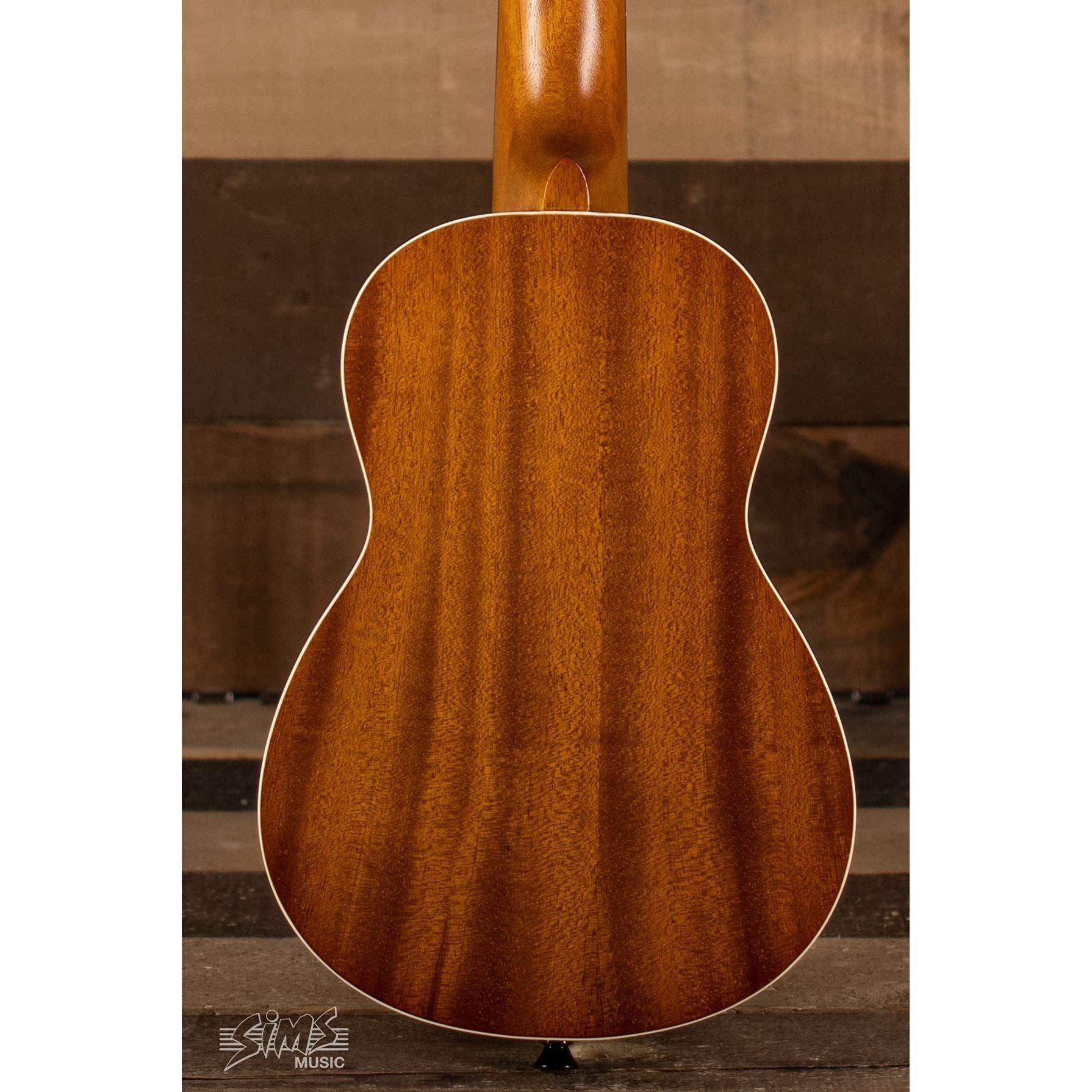 Kala Satin Mahogany Soprano Ukulele with White Binding (Brown)