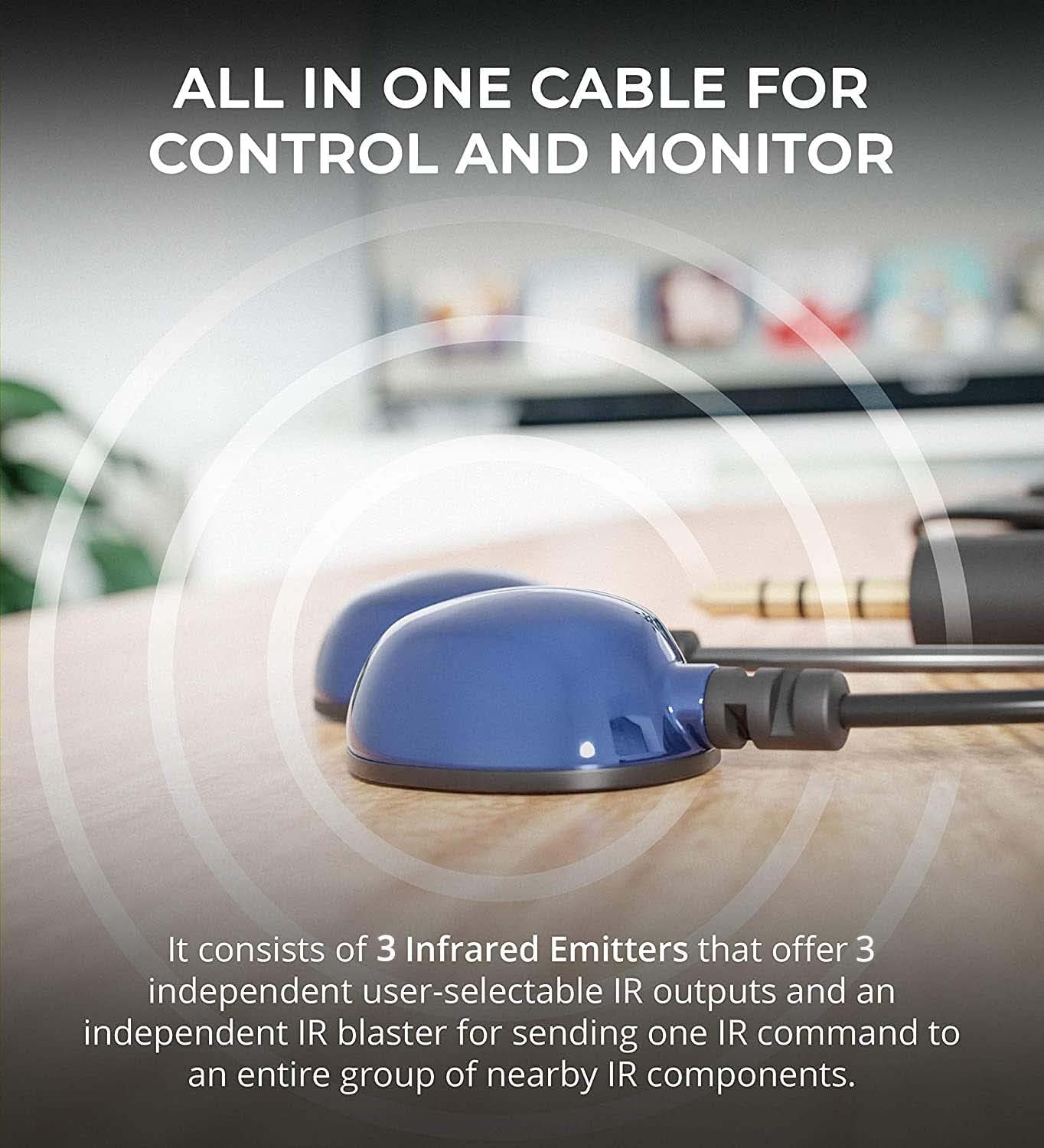Global Caché Flex Link Cable with 3 Independent IR Emitters