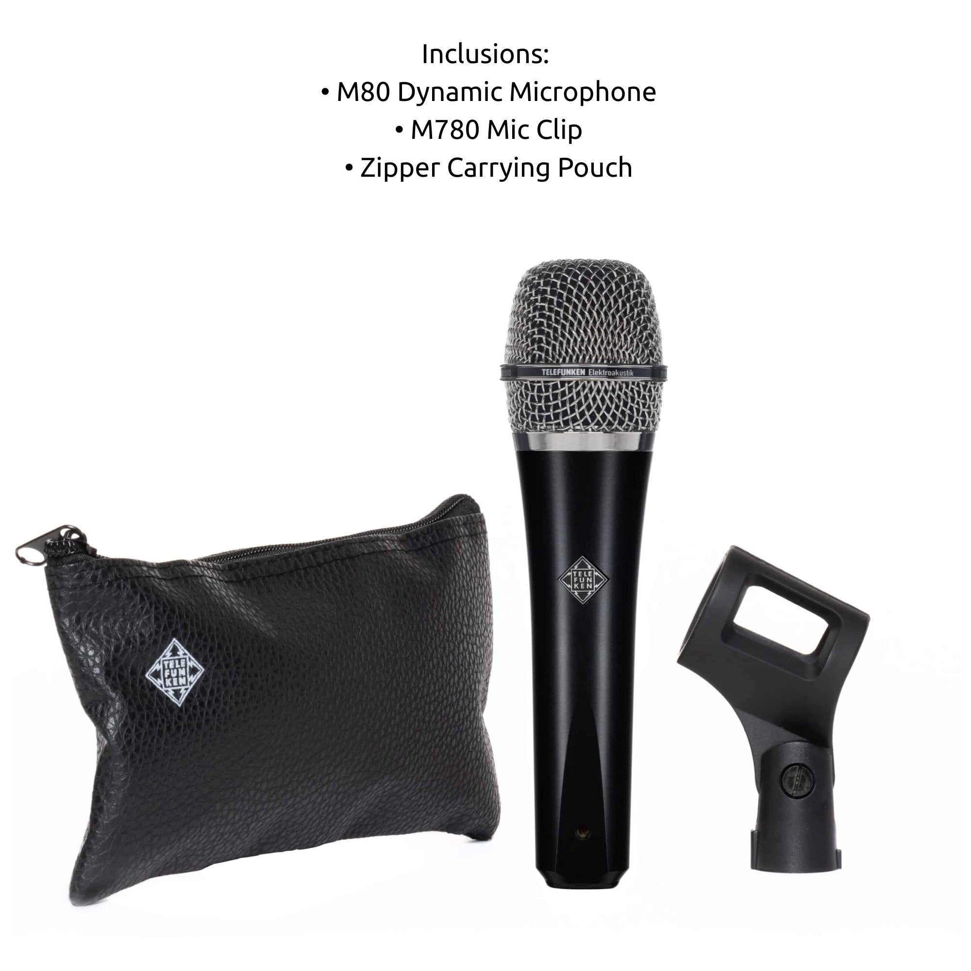 TELEFUNKEN M80 Dynamic Microphone; Black