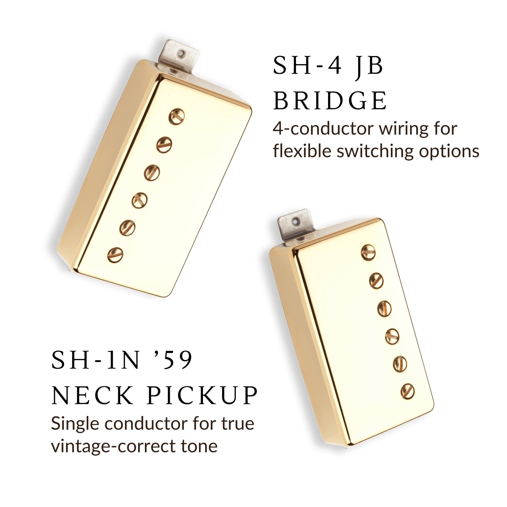 Seymour Duncan SH-4 JB Bridge & SH-1n 59 Neck GOLD Humbucker Pickup Set