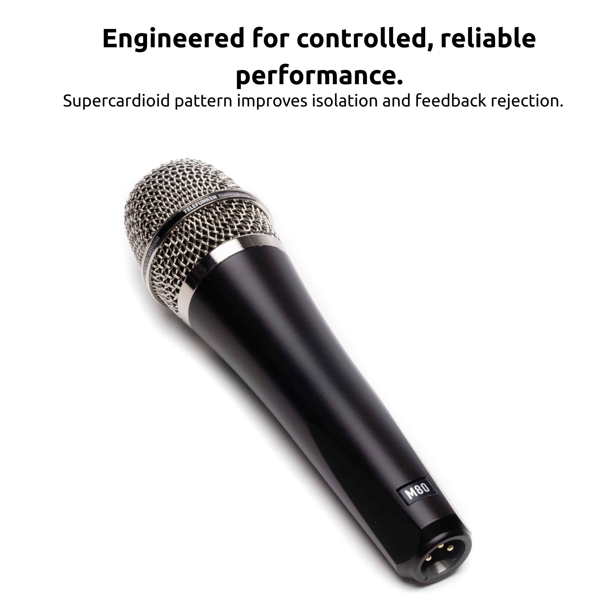 TELEFUNKEN M80 Dynamic Microphone; Black
