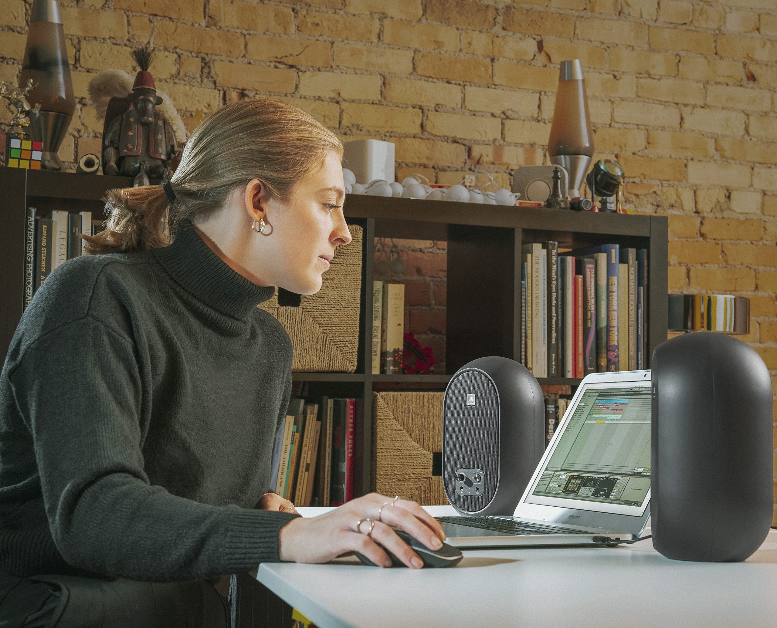 JBL Professional 1 Series 104-Bt Bluetooth Multimedia Corded Electric Desktop speakers