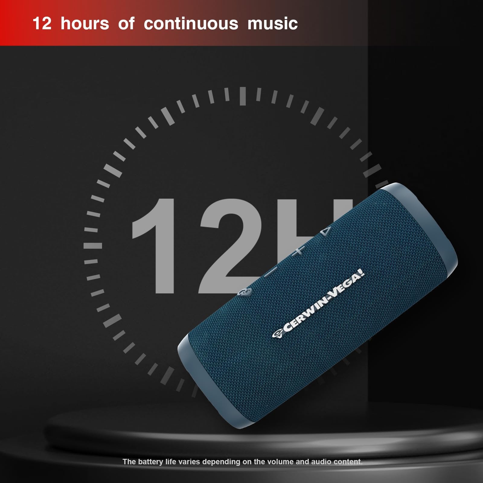 Cerwin-Vega VEGAMINI VMBLU Portable Bluetooth Hand Held Speaker with Strap,Steel Blue
