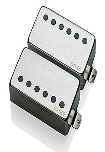 EMG 57/66 Bridge and Neck Humbucker Guitar Pickups Set, Black Chrome