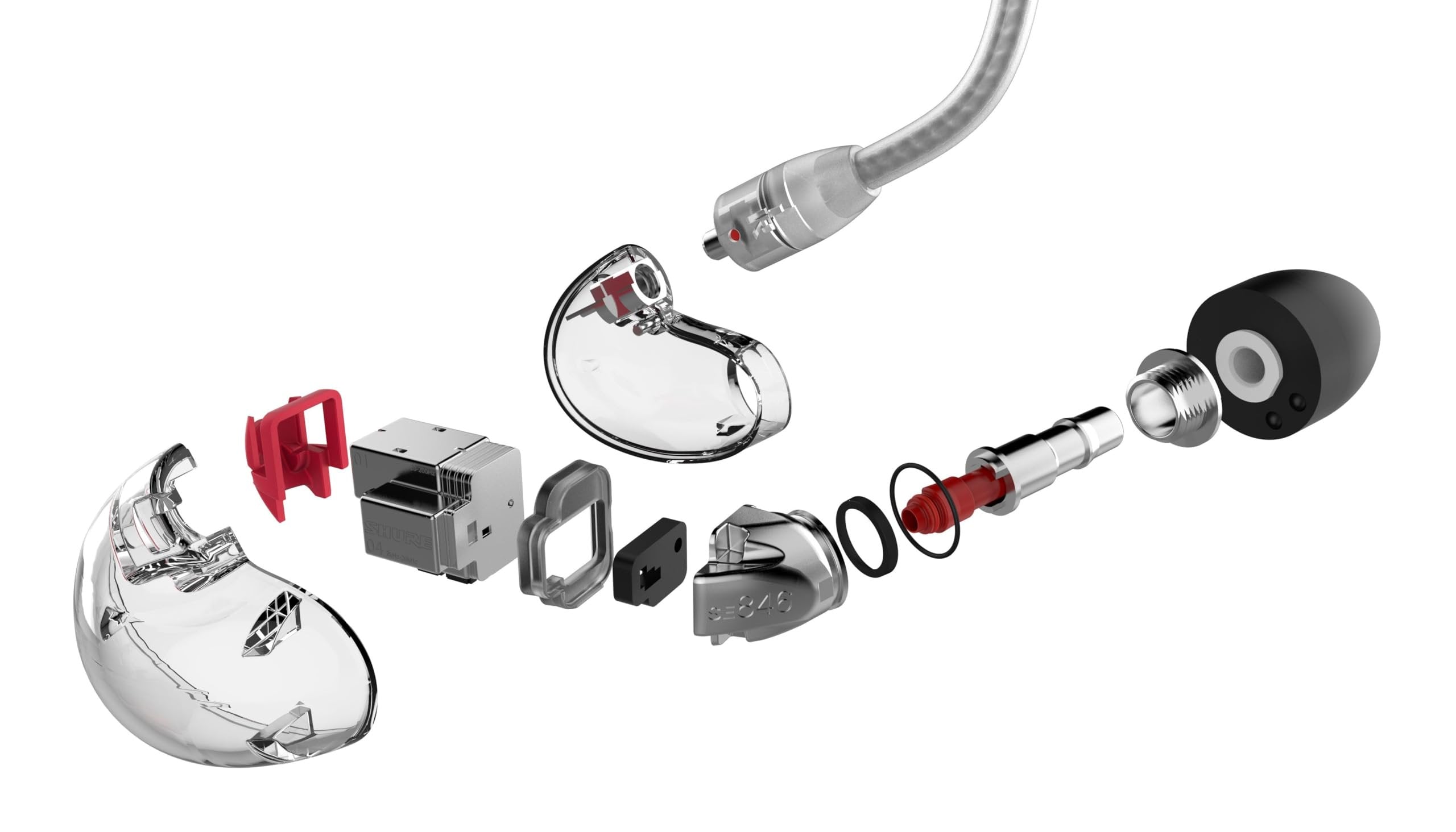Shure SE846 PRO Gen 2 Wired Sound Isolating Earphones – Quad Driver, Custom Sound Filters