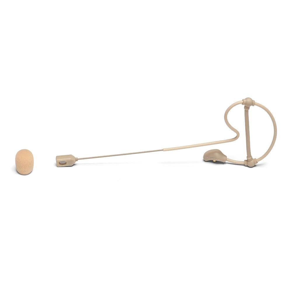 Samson SE60x Unidirectional Earset Microphone Bundle with 5X Samson Windscreens & Polishing Cloth - Four Adaptor Cables Compatible with Most Popular Wireless Systems, Tan