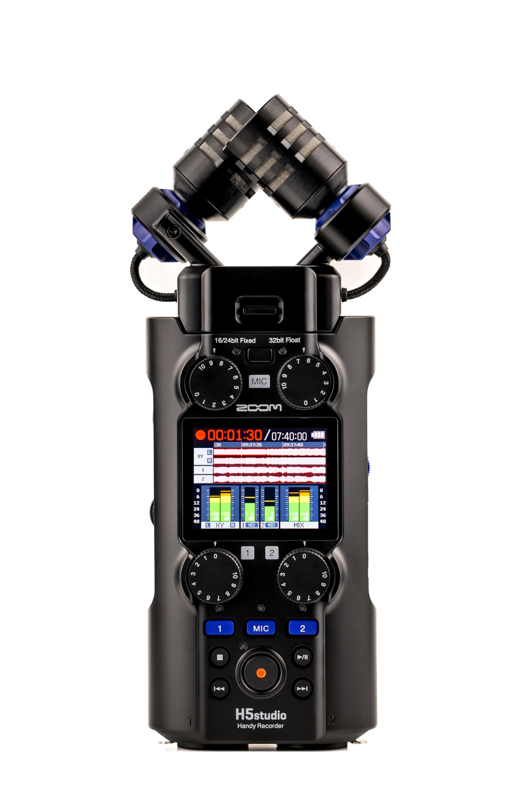 Zoom H5 Studio Handheld Recorder for Musicians, Podcasters & Filmmakers with Large Stereo Microphones, 2 Pro Quality Preamps, 6 Tracks of Recording, 32-Bit Float and USB Audio Interface