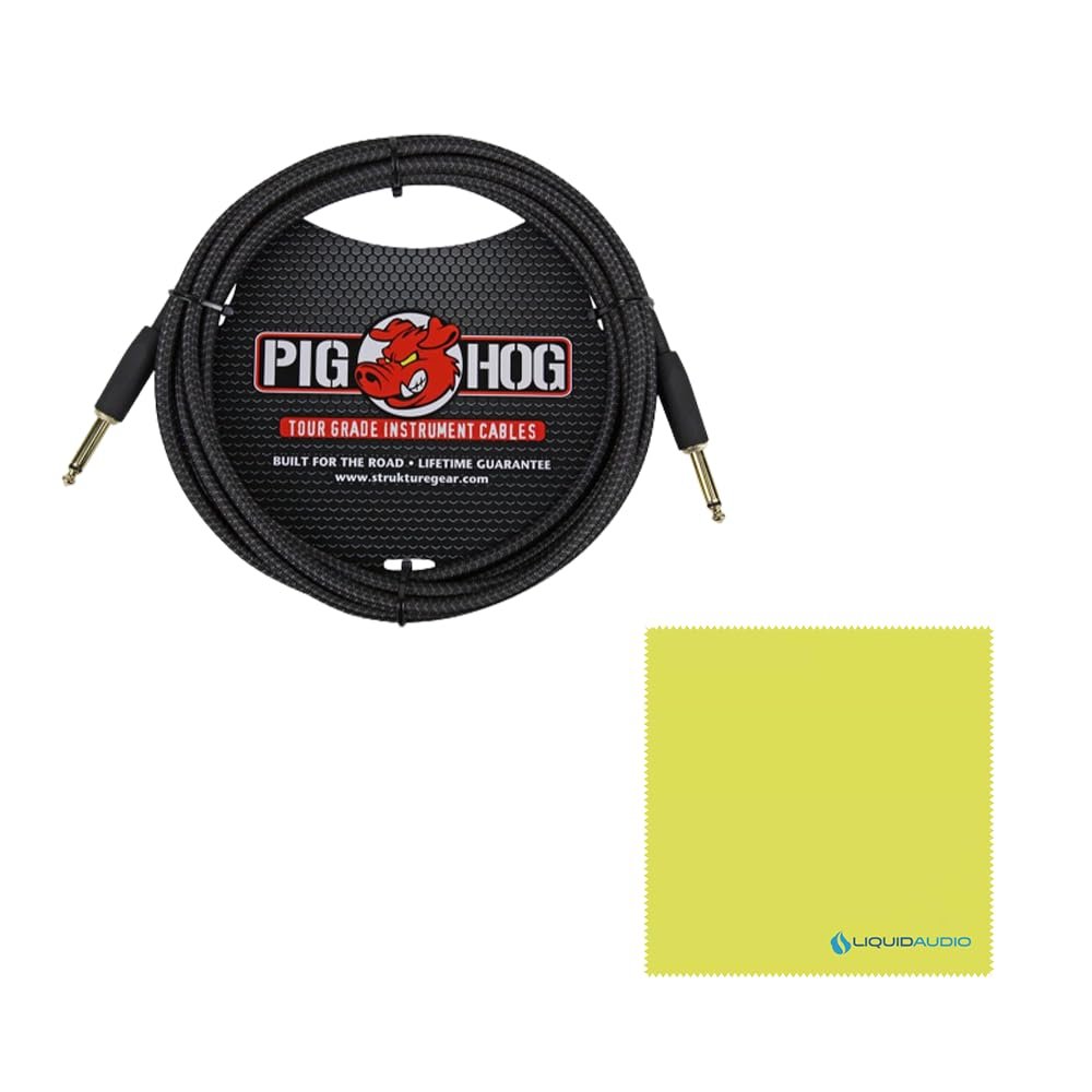 Radial Engineering Headlight Four Output Guitar Amp Selector Bundle w/Pig Hog "Black Woven" Instrument Cable and Liquid Audio Polishing Cloth