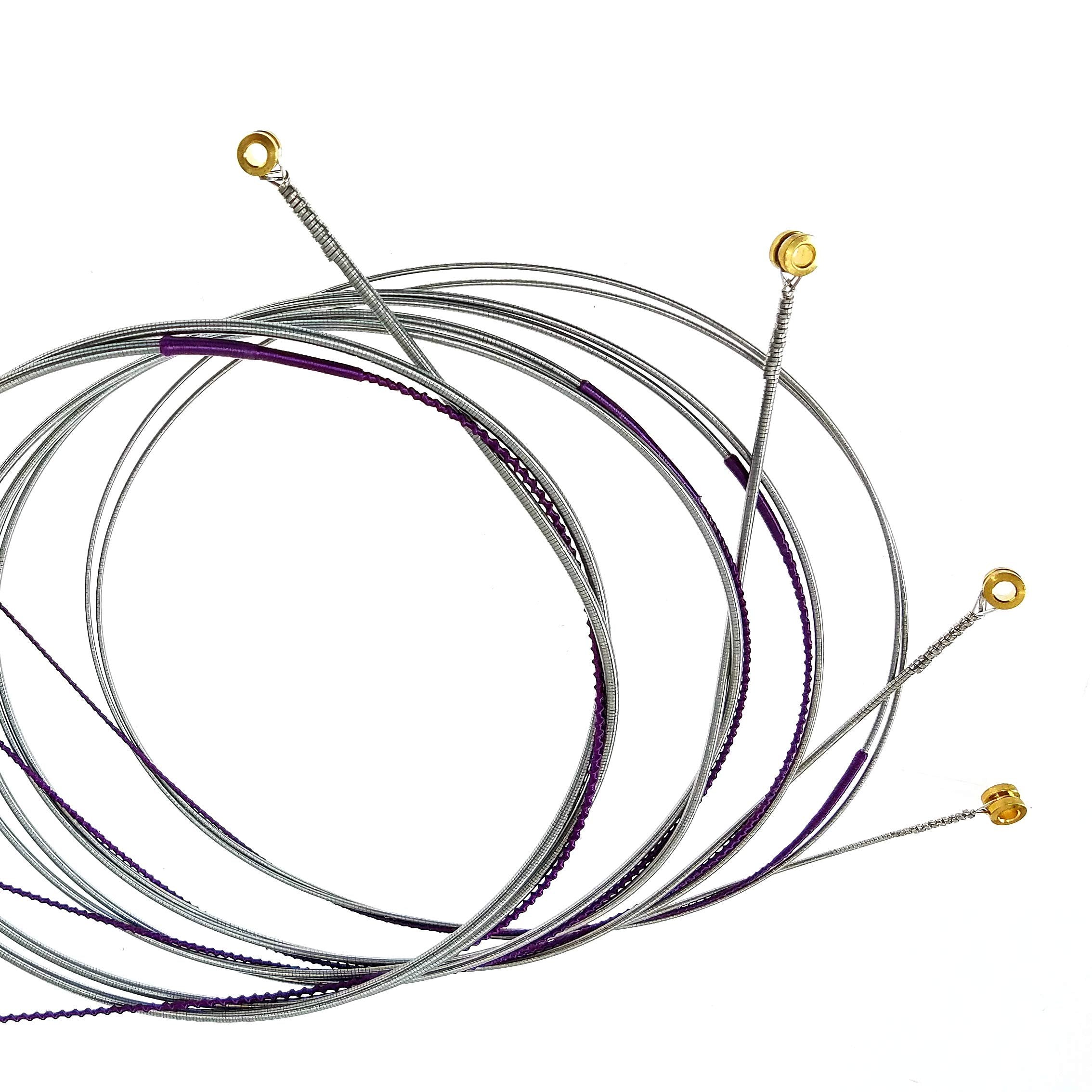 GHS Strings M3050 4-String Bass Precision Flats, Stainless Steel Flatwound Bass Strings, 38" Winding, Medium (45-105)
