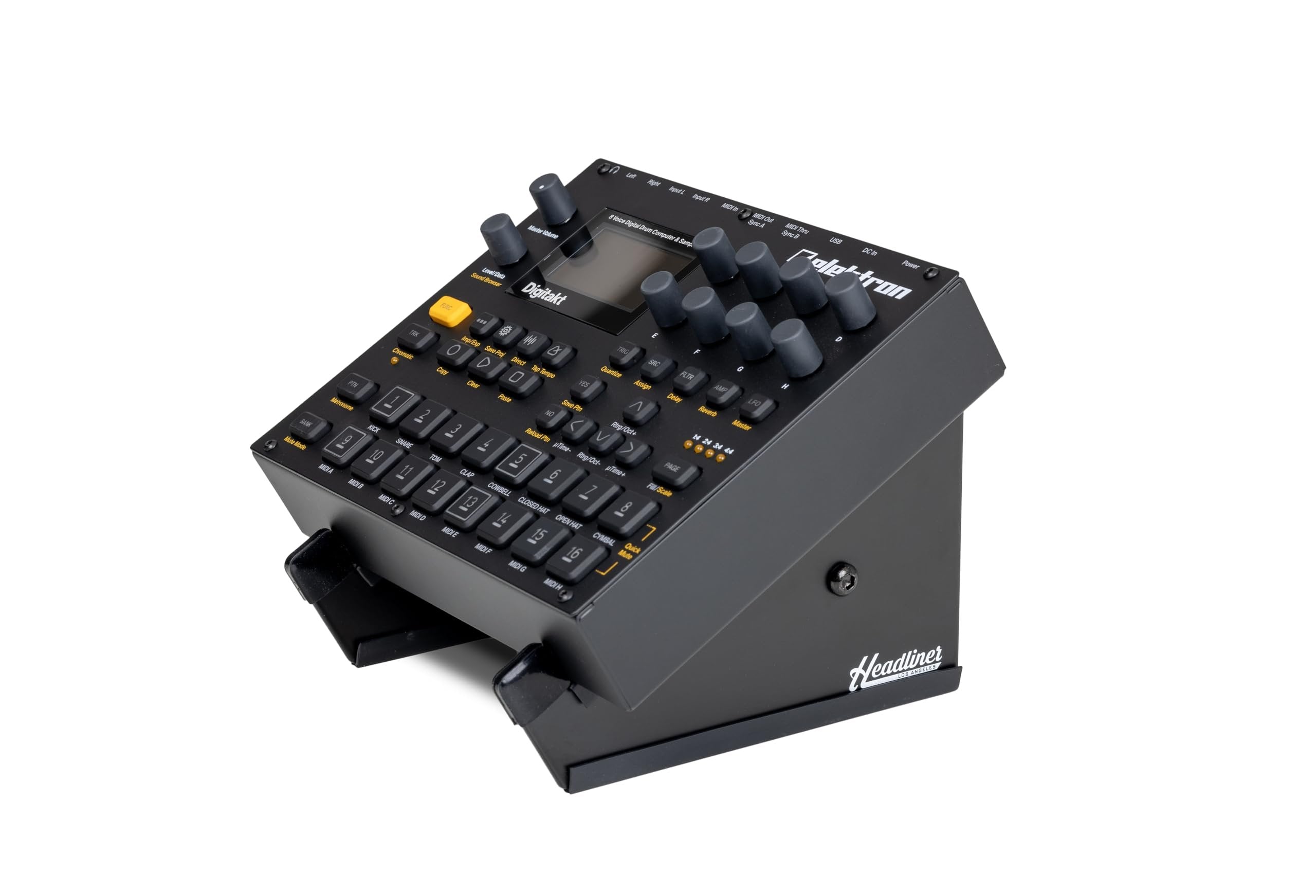 Headliner Adjustable Steel Desktop Production Stand (Small); Fits Small Synths, Samplers, Effects Modules, Drum Machines and more Music Production Gear for your Studio