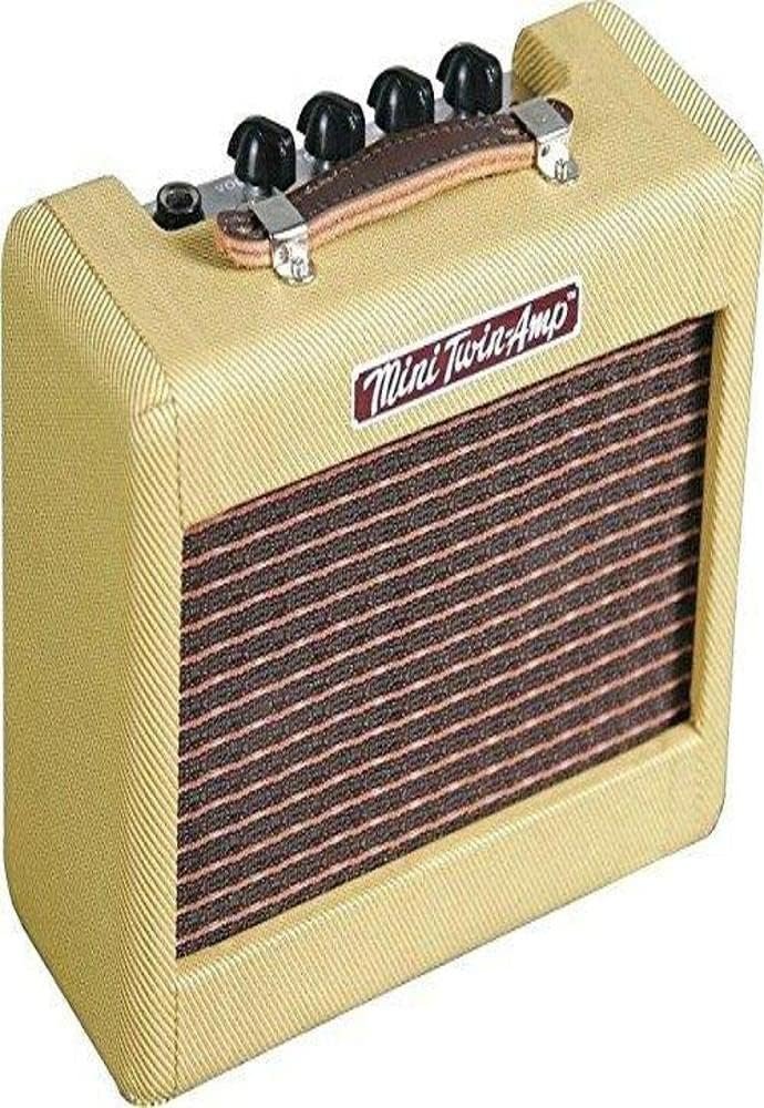 Fender Mini Deluxe Electric Guitar Amp, Portable Guitar Amp, 3 Watts, with 2-Year Warranty 7.48Dx11.42Wx3.54H Inches, Black