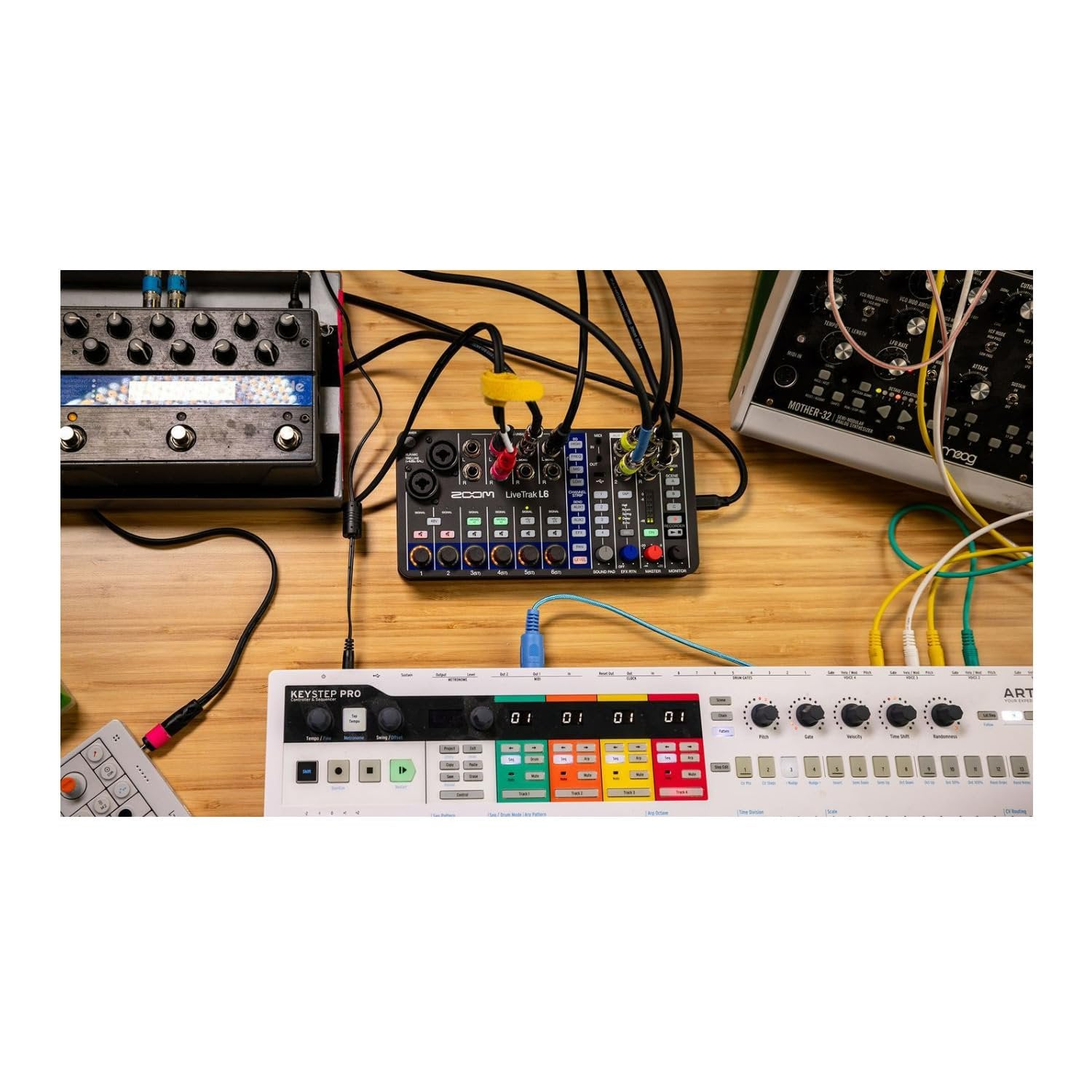 Zoom LiveTrak L6 Mixer/Recorder for Synth Players, Musicians, & Podcasters, with 10 Channels, 2 Combo + 4 Stereo Inputs, 32-Bit Float, MIDI, Effects, Battery Powered