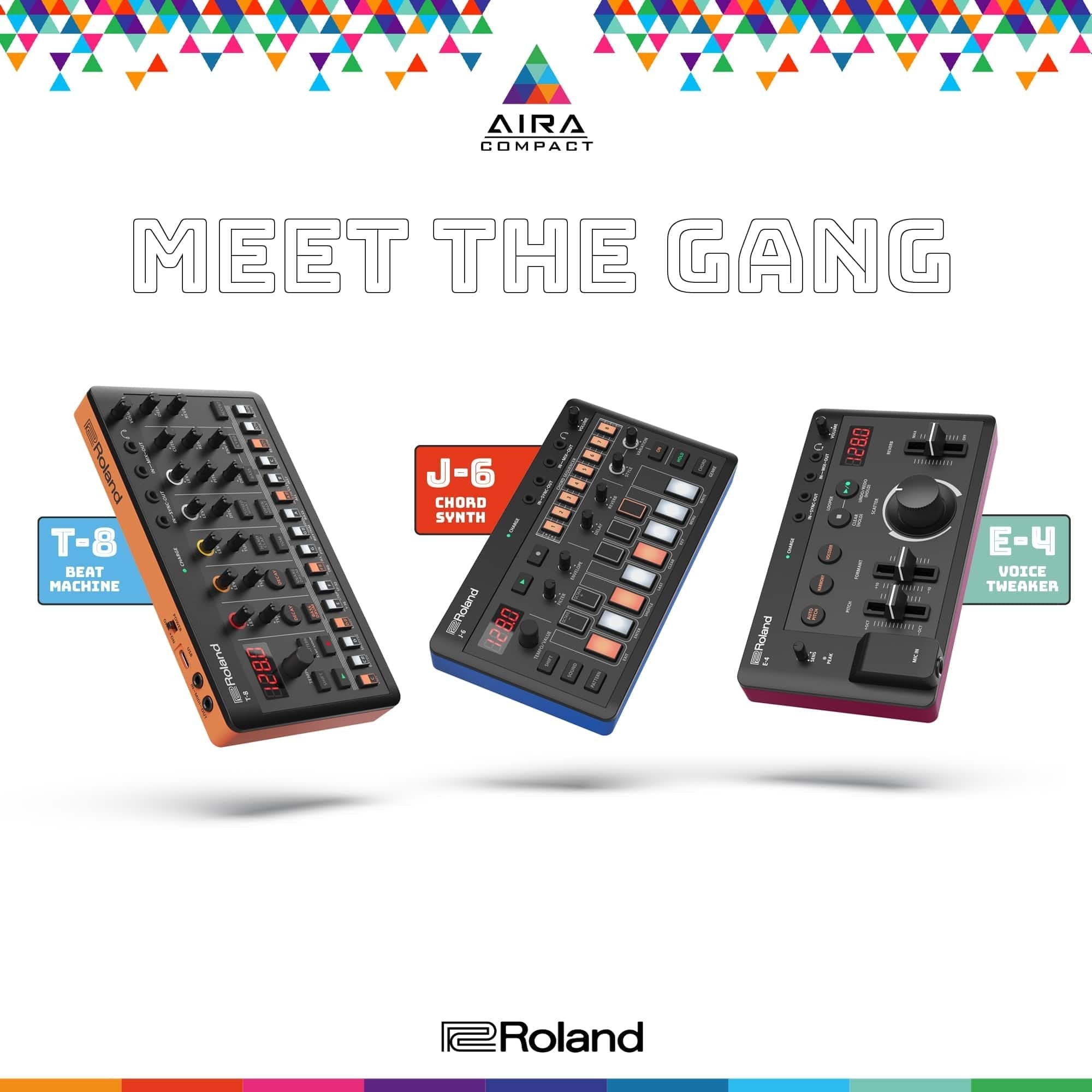ROLAND AIRA Compact J-6 CHORD SYNTH | Portable song creation machine with professional Roland sound and features | JUNO-60 Synth Engine & Presets | Chord Sequencer | Effects,Black