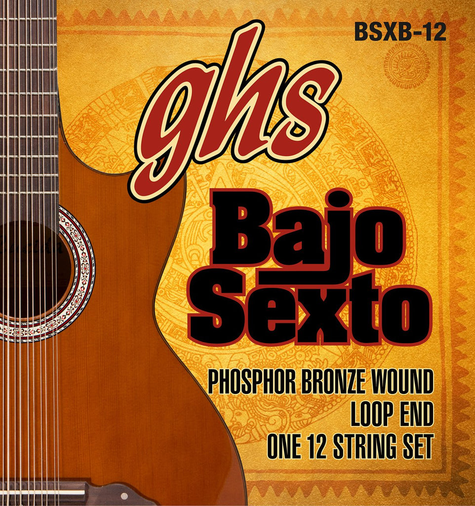 GHS Strings BSXB-12 GHS PHOSPHOR BRONZE BAJO SEXTO - Phosphor Bronze Bajo Sexto - 12 string Set