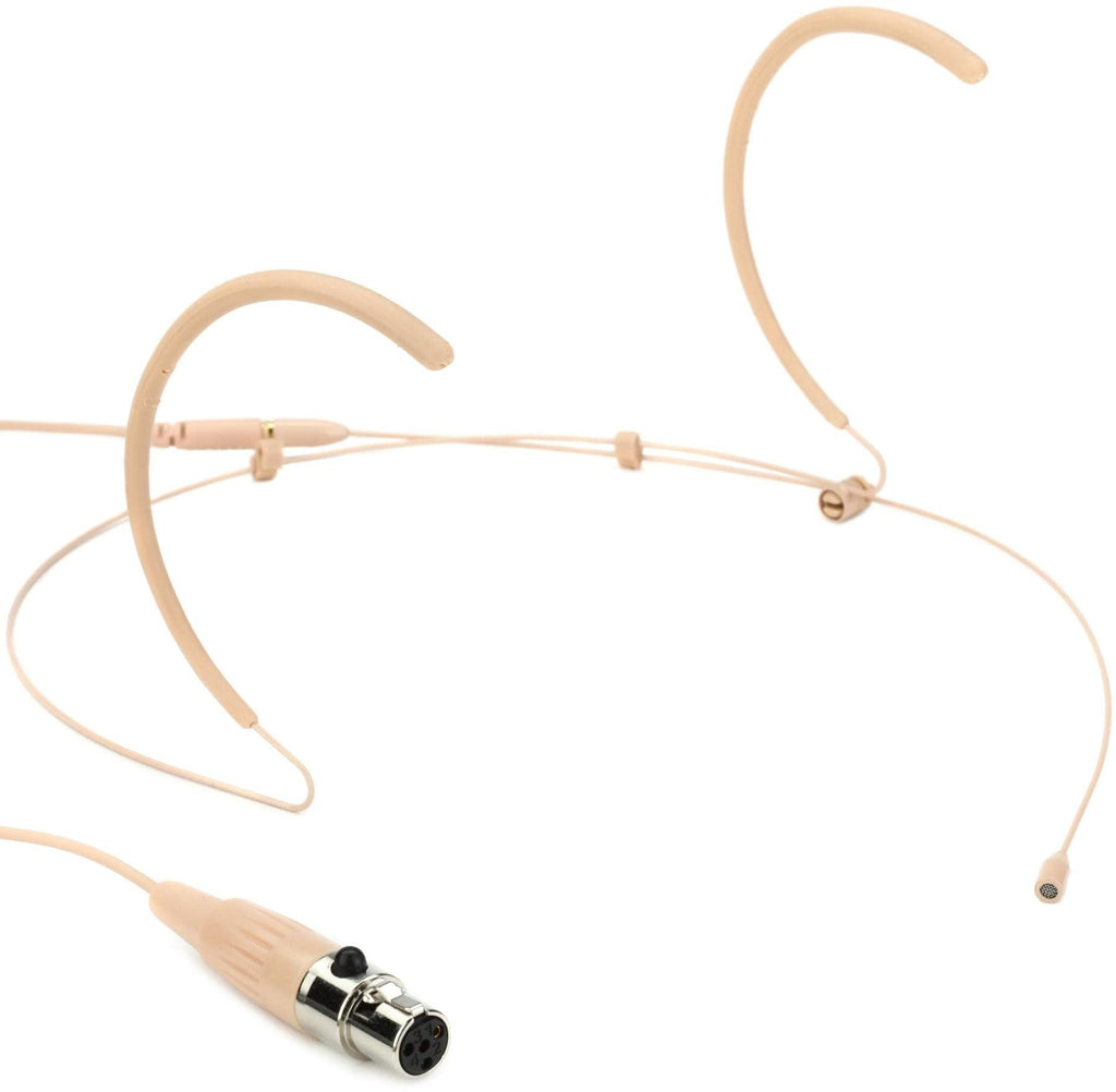 Galaxy Audio HSM8-OBG-4SHU Omnidirectional Earset Microphone with Shure Wireless Connector - Beige