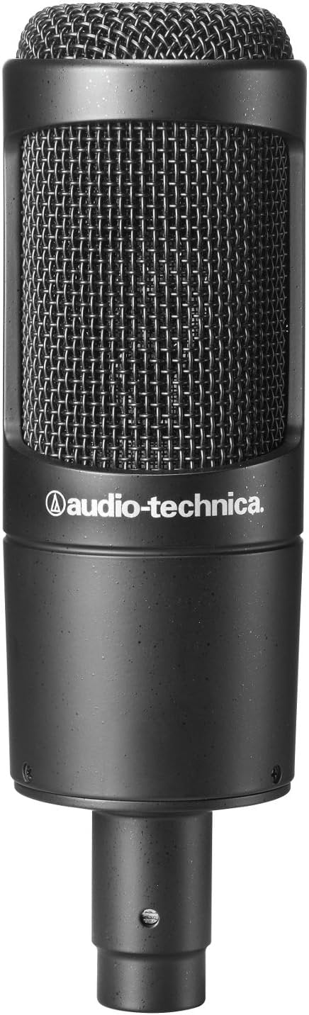 Audio-Technica AT2035PK Vocal Microphone Pack for Streaming/Podcasting, Includes XLR Mic, Adjustable Boom Arm, Shock Mount, & Monitor Headphones, Black