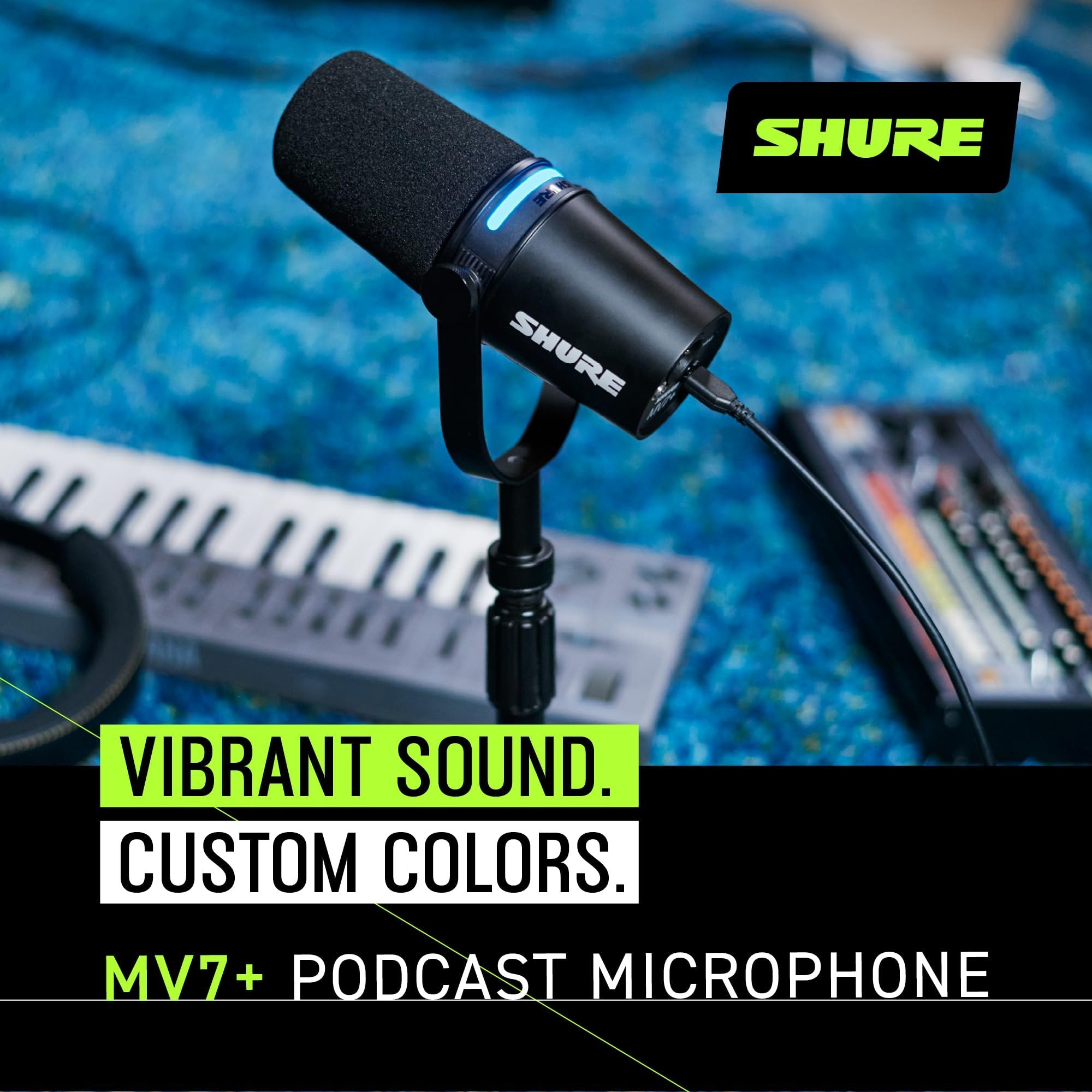 Shure MV7 USB Podcast Microphone - Silver