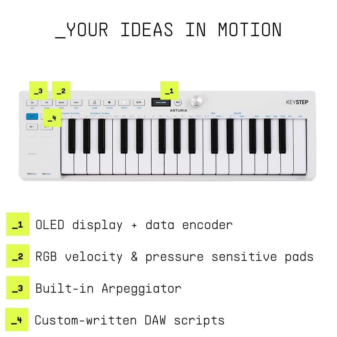 Arturia KeyStep mk2, 32-Key Controller & Sequencer USB/MIDI/CV Keyboard Controller