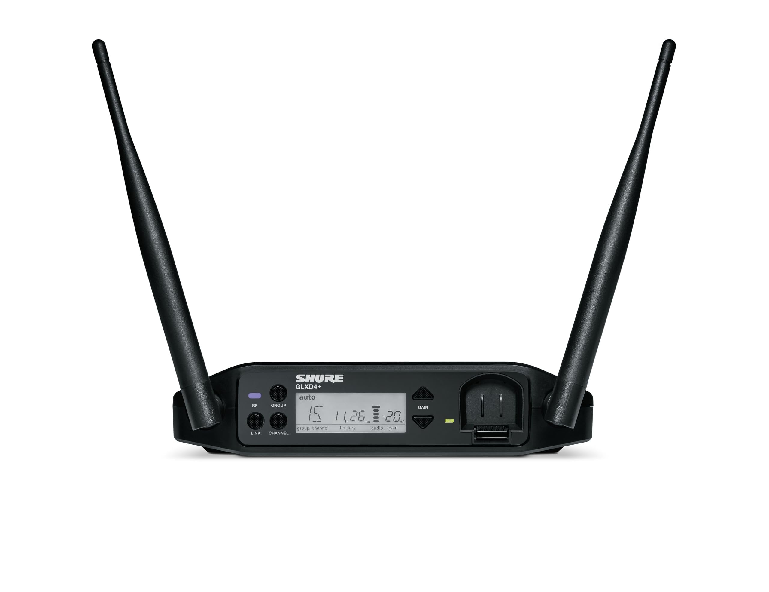 Shure GLXD14+ Dual Band Pro Digital Wireless System for Guitar and Bass - 12-Hour Battery Life, 100 ft Range | Includes 1/4" Jack Instrument Cable & Single Channel Receiver (GLXD14+-Z3)