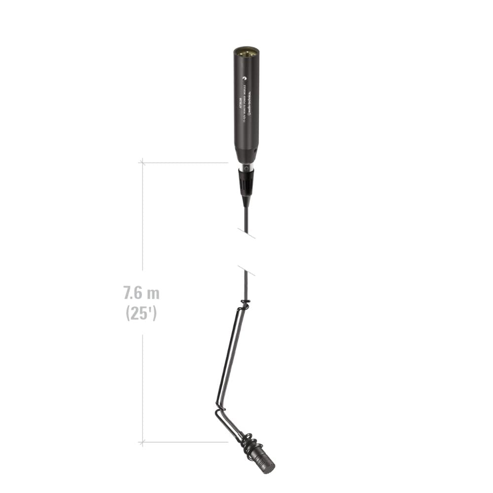 Liquid Audio Audio Technica U853R Cardioid Condenser Hanging Microphone, Black Bundle w/Pig Hog PHM10 8mm XLR Mic Cable Polishing Cloth