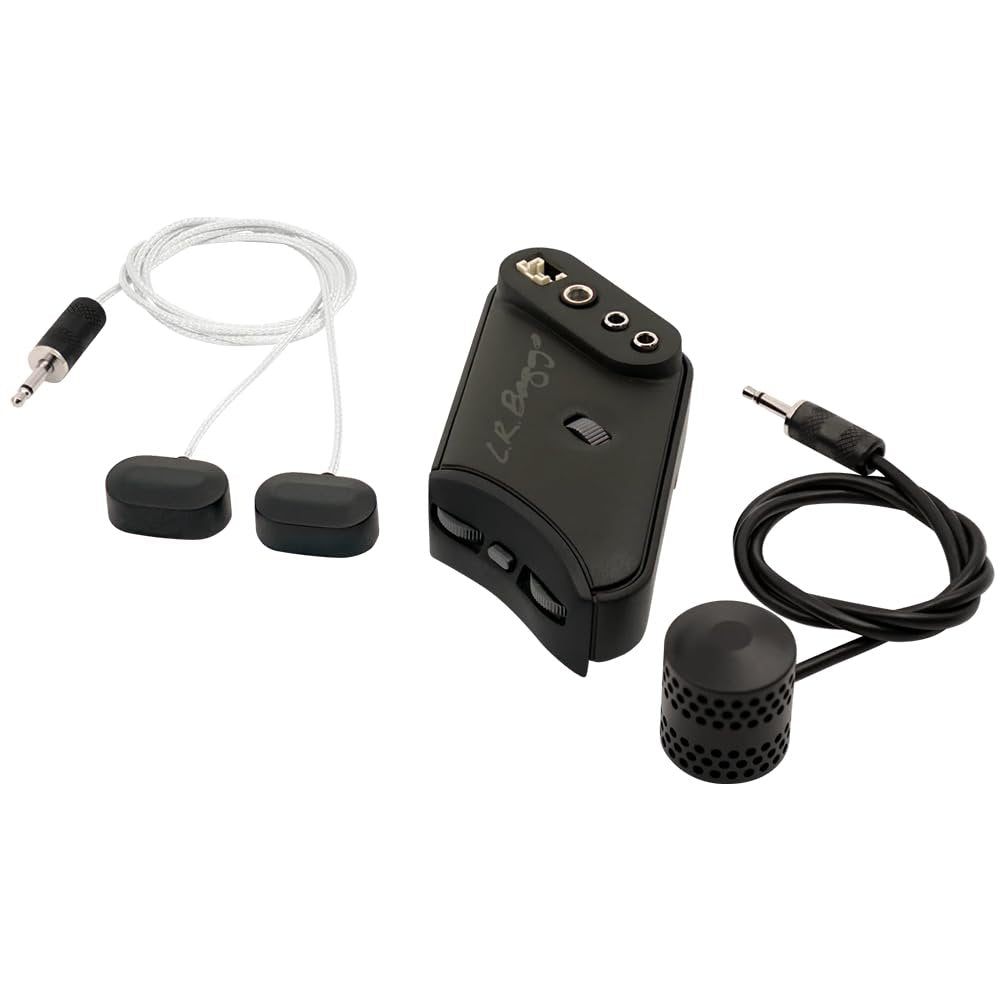 LR Baggs HiFi Duet High-Fidelity Pickup & Microphone Mixing System Bundle with 12 Guitar Picks & Polishing Cloth – Studio-Quality Acoustic Guitar Pickup with Natural Tone & Dynamic Response