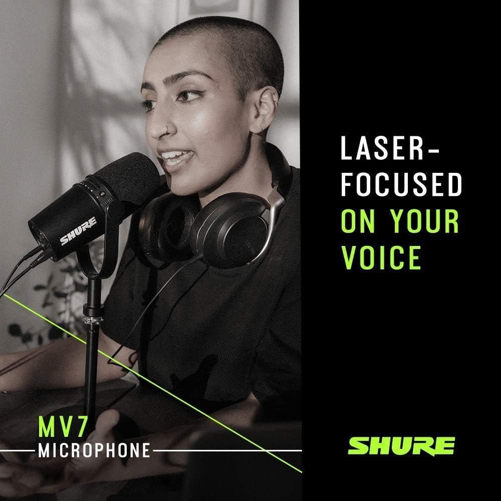 Shure MV7 USB Podcast Microphone - Silver