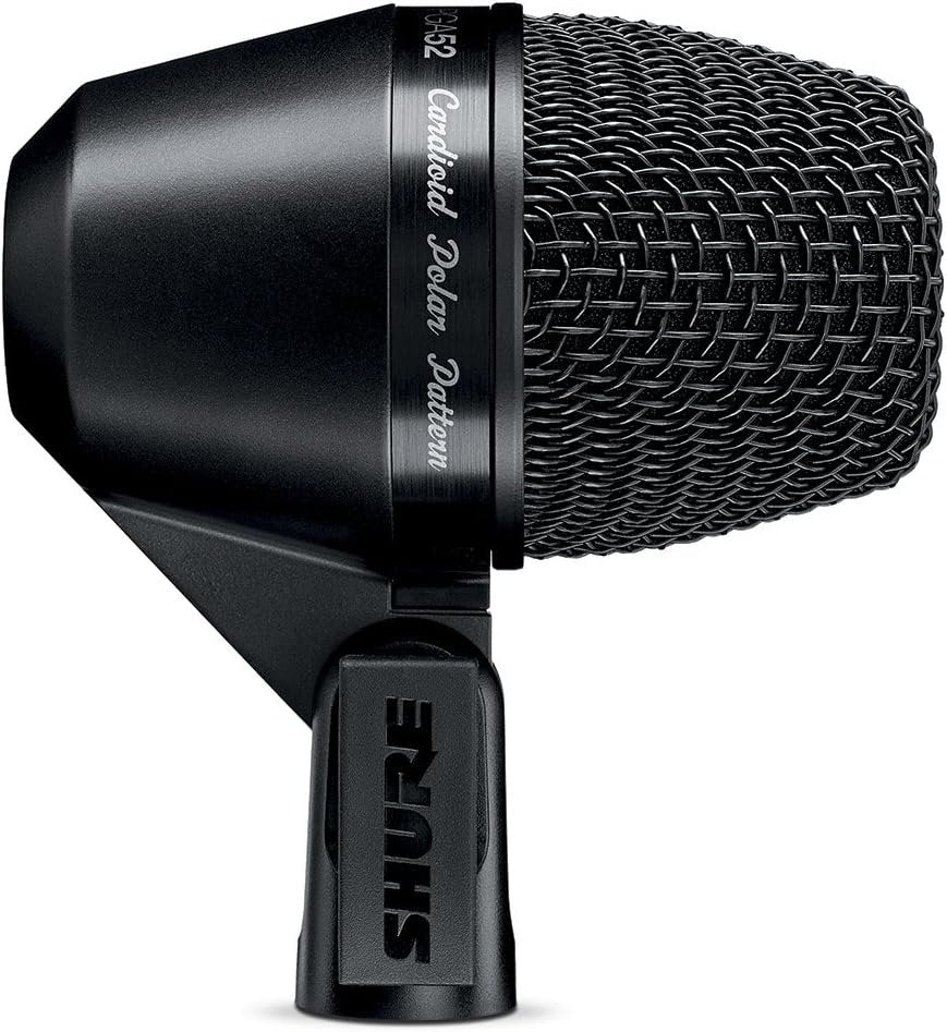 Shure PGA52 Dynamic Microphone - Swivel-Mount Kick-Drum with Cardioid Pick-up Pattern, No Cable (PGA52-LC)