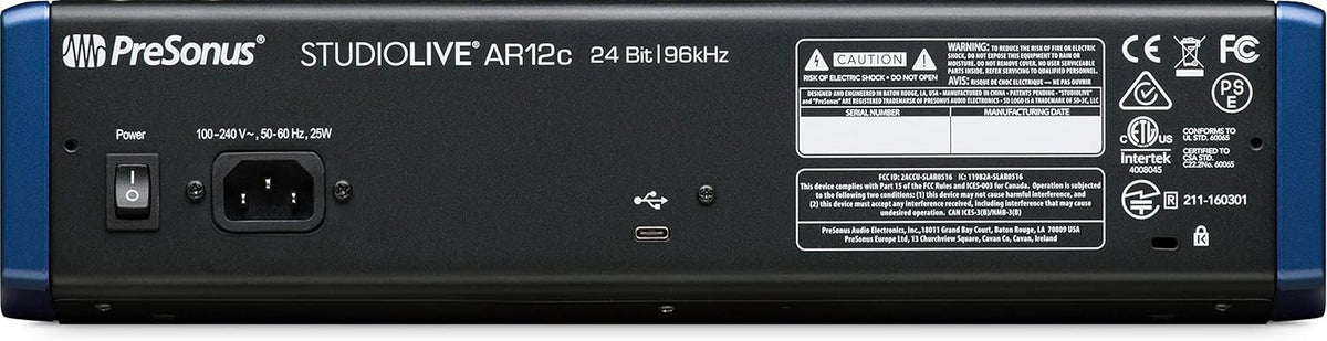 PreSonus StudioLive AR Series USB-C Hybrid Digital/Analog Performance Mixer